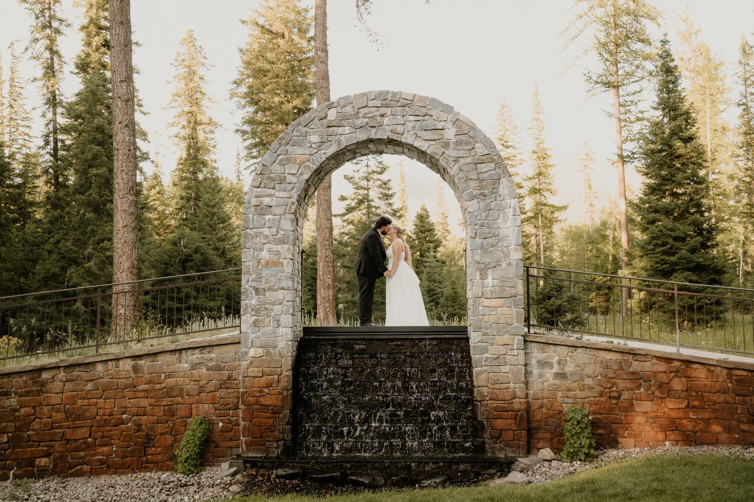 Couple on their Glacier National Park elopement day, photographed by Stan Todorov