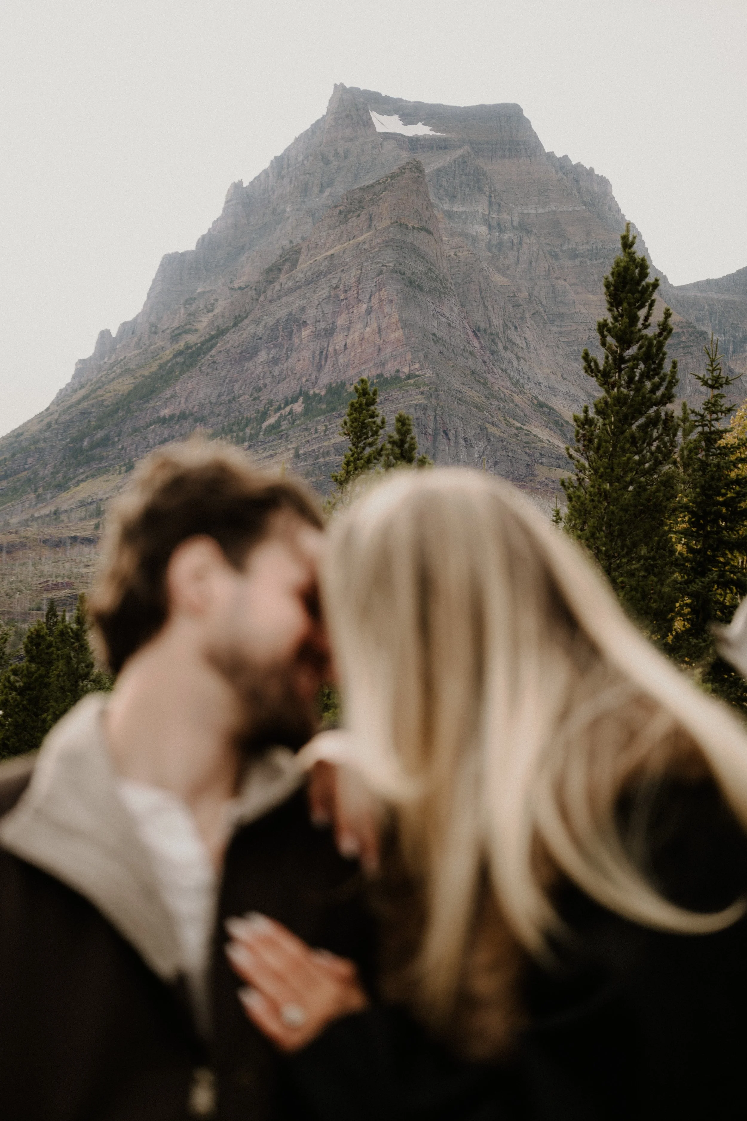 Surprise proposal at Sun Point on St. Mary Lake, Montana