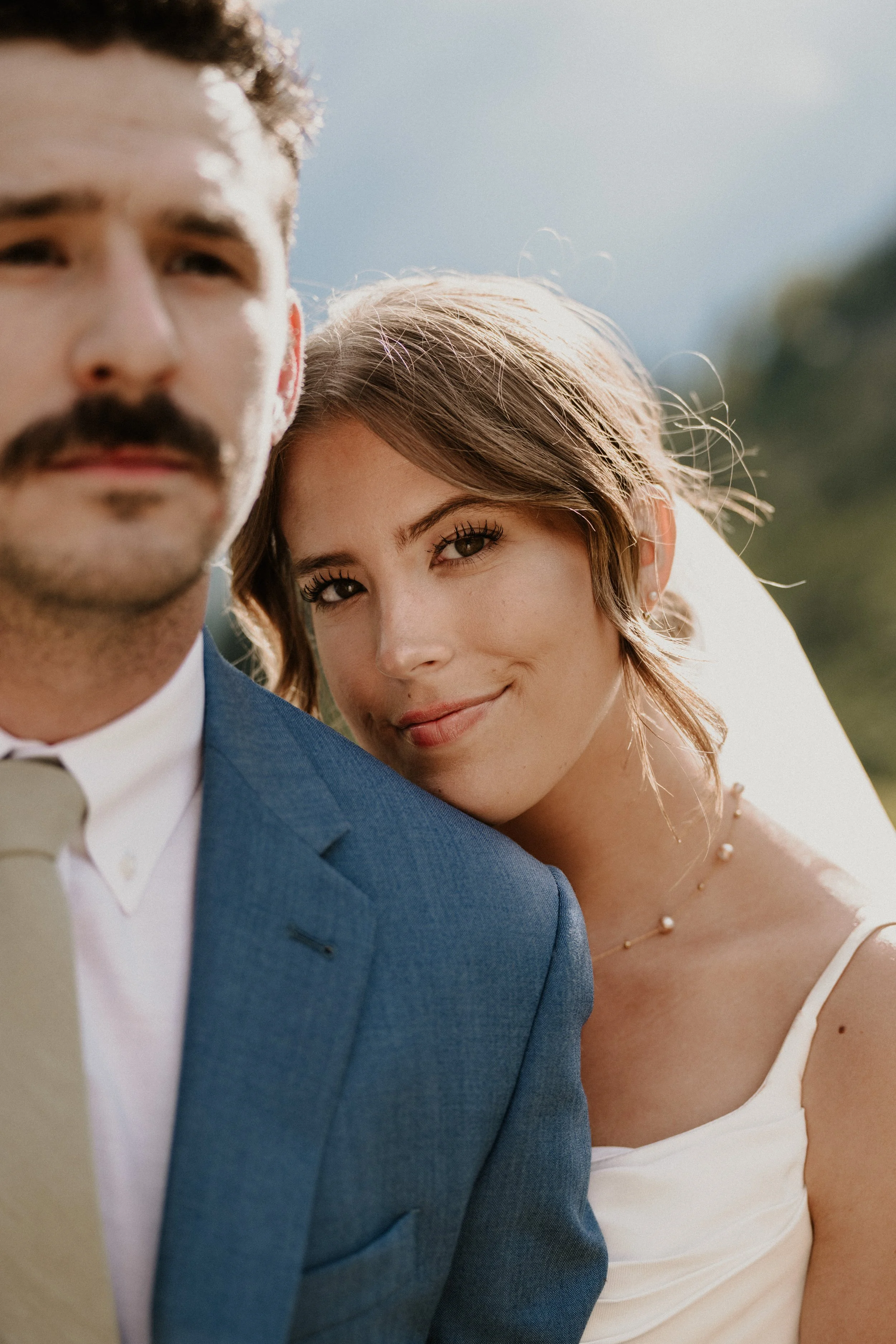 Couple during a Glacier National Park elopement