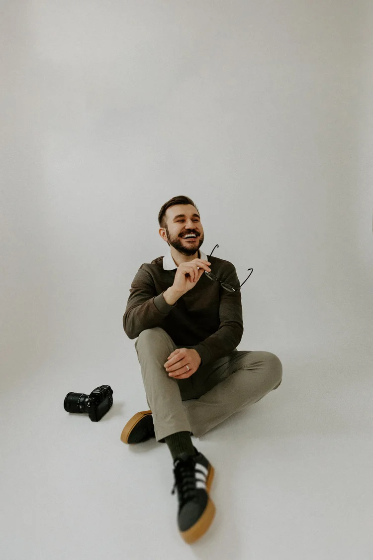 Studio headshot of Stan Todorov, Montana wedding photographer