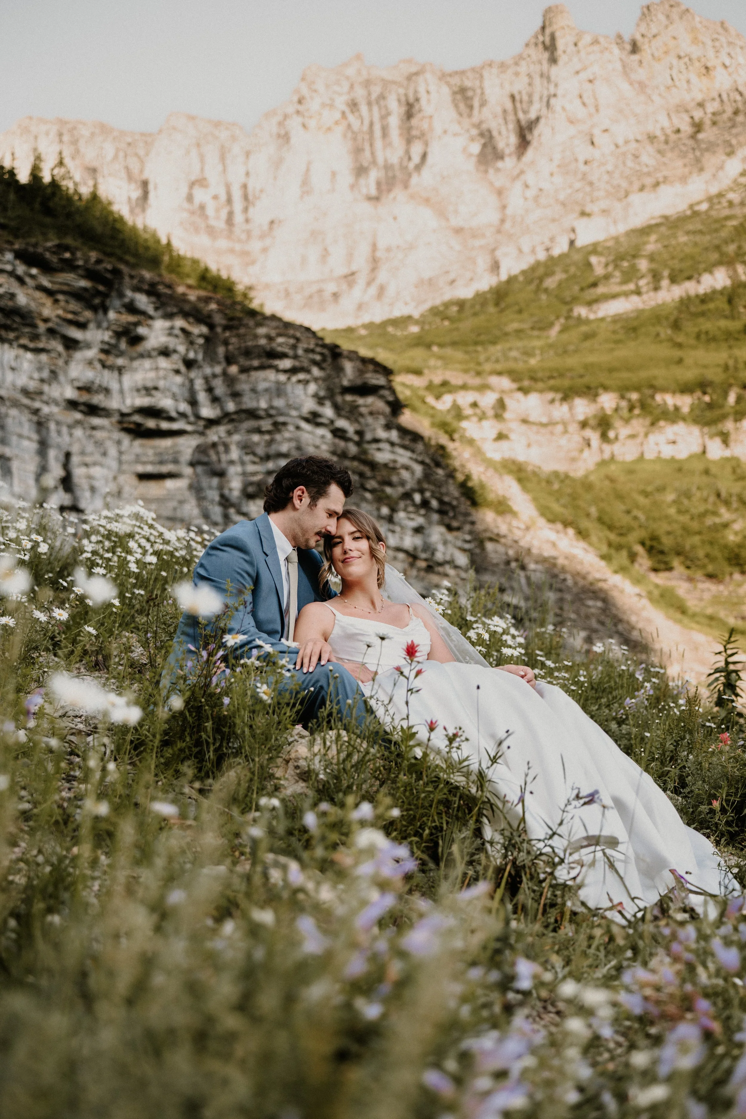 Couple during a Glacier National Park elopement