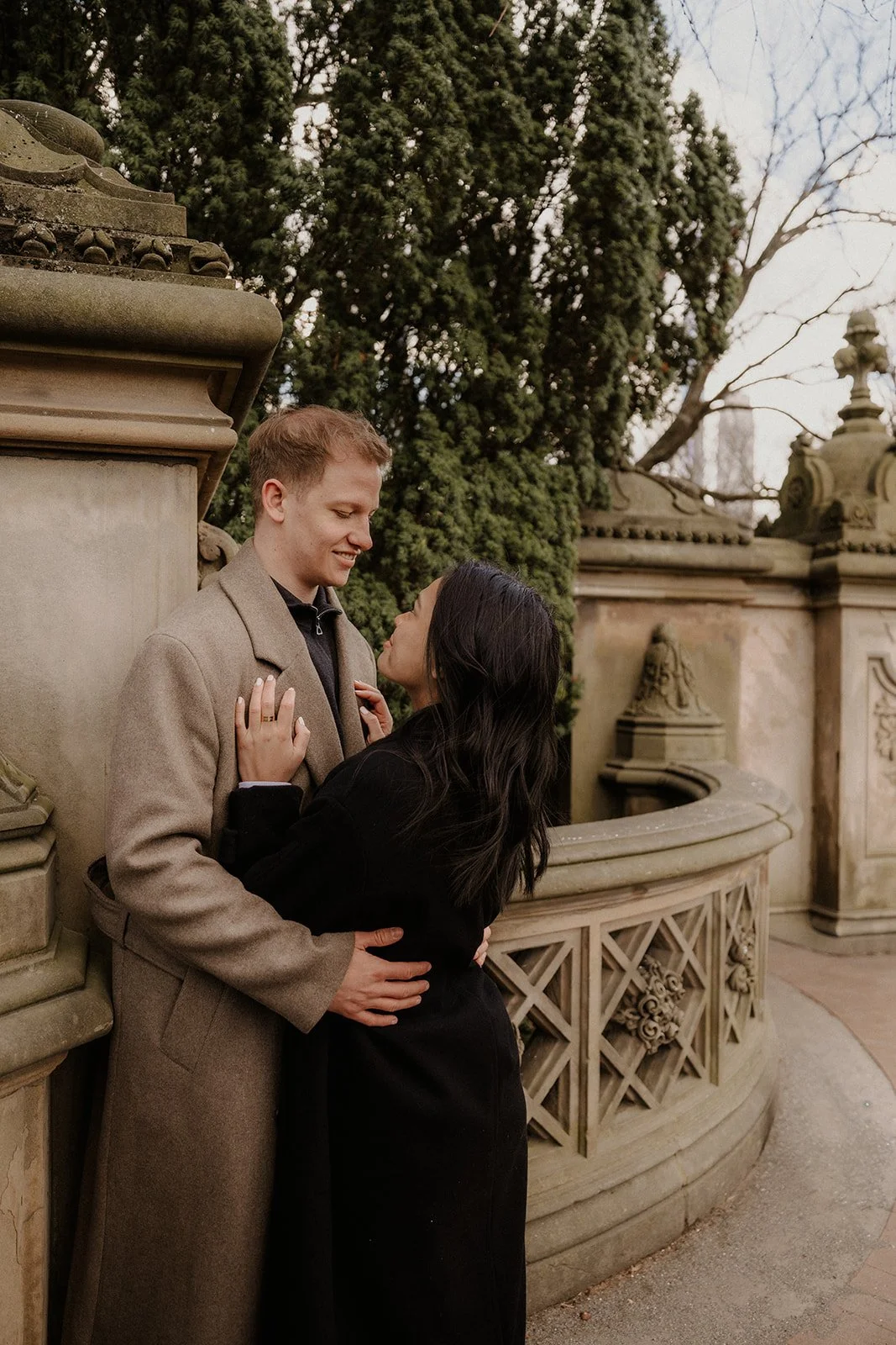 Couple laughing during engagement photography session near Glacier National Park in Flathead Valley Montana by Stan Todorov Photography