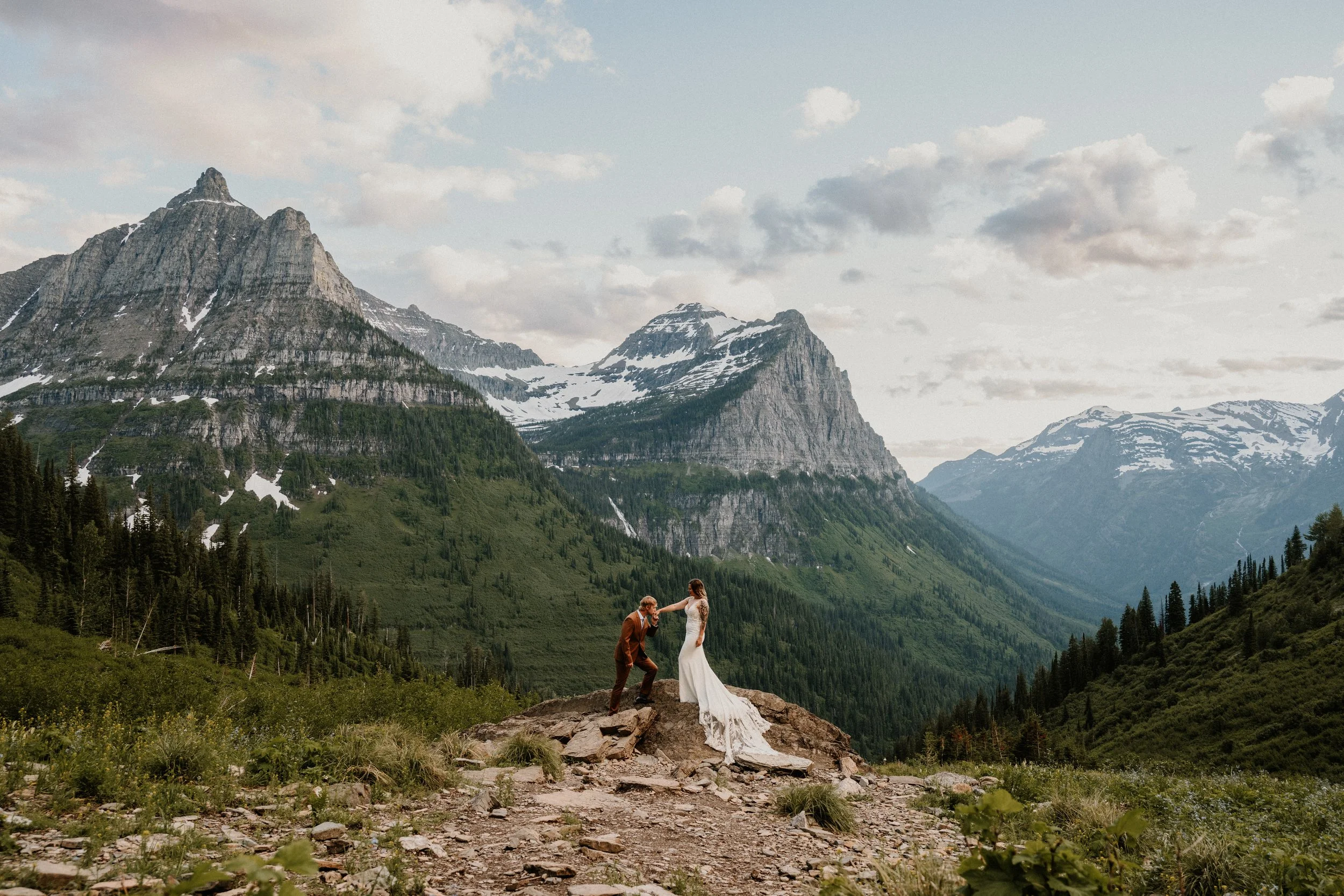 Janet and Jordan at Big Bend in Glacier National Park