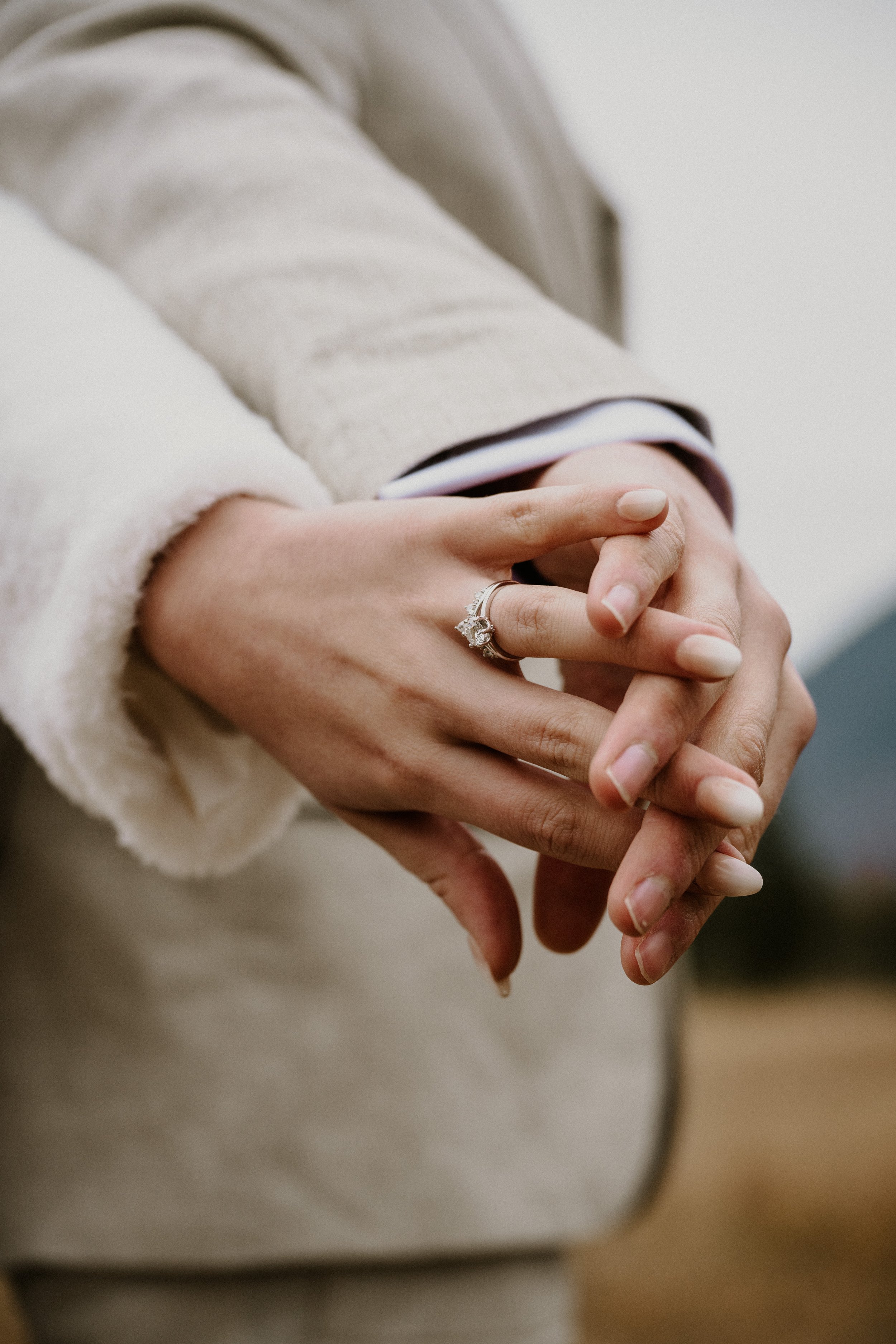 Couple in the snow during a Glacier National Park elopement