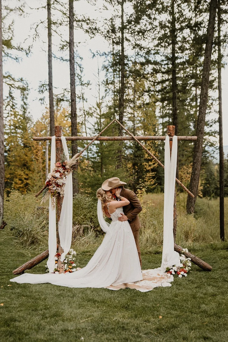 Annie and Blaine's Montana mountain wedding at Jewel Basin Weddings near Bigfork