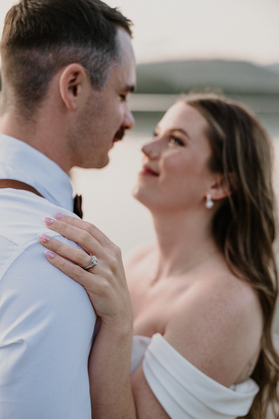 Wedding couple portrait in the Flathead Valley, Montana