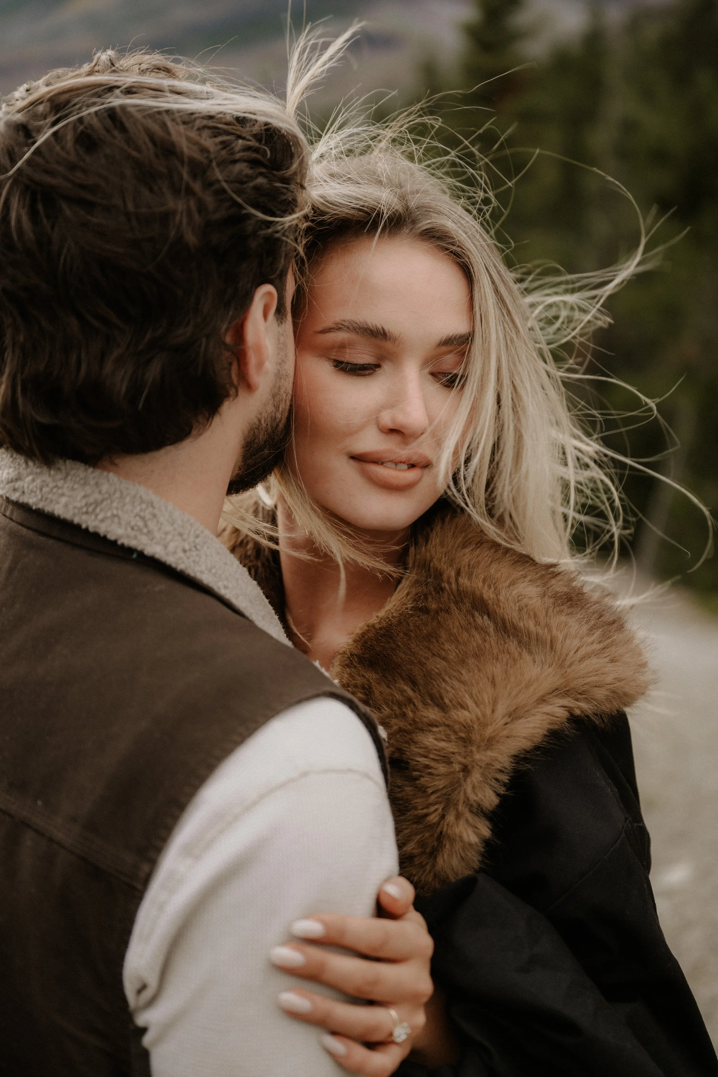 Matt's surprise proposal to Rowan at Sun Point in Glacier National Park