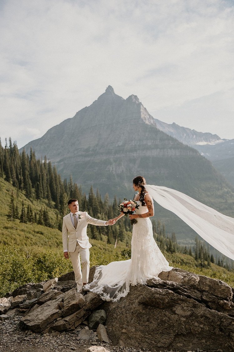 Hidden Lake elopement in Glacier National Park photographed by Stan Todorov