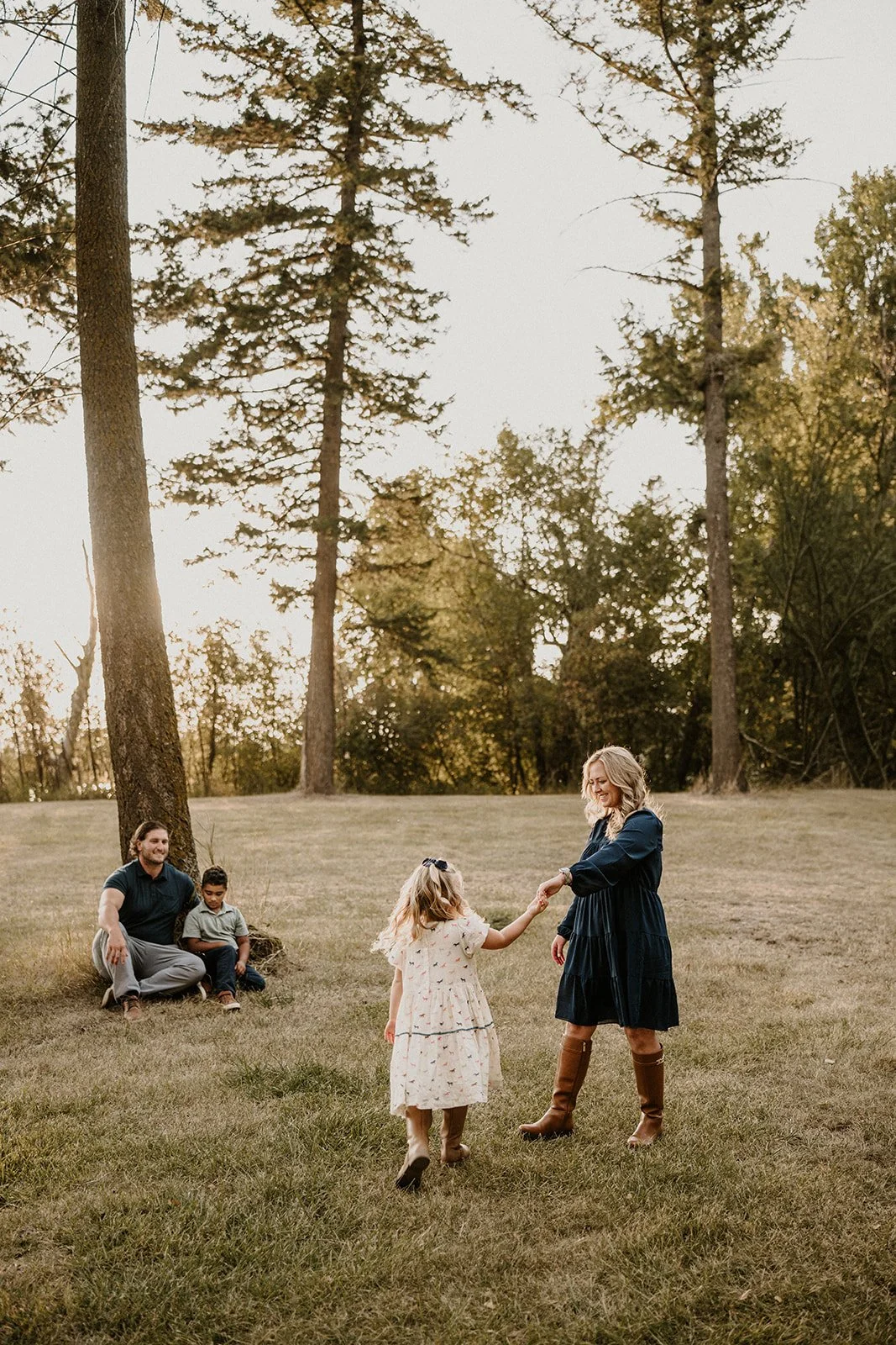 Kalispell family photographer outdoor family maternity session in the Flathead Valley, Montana
