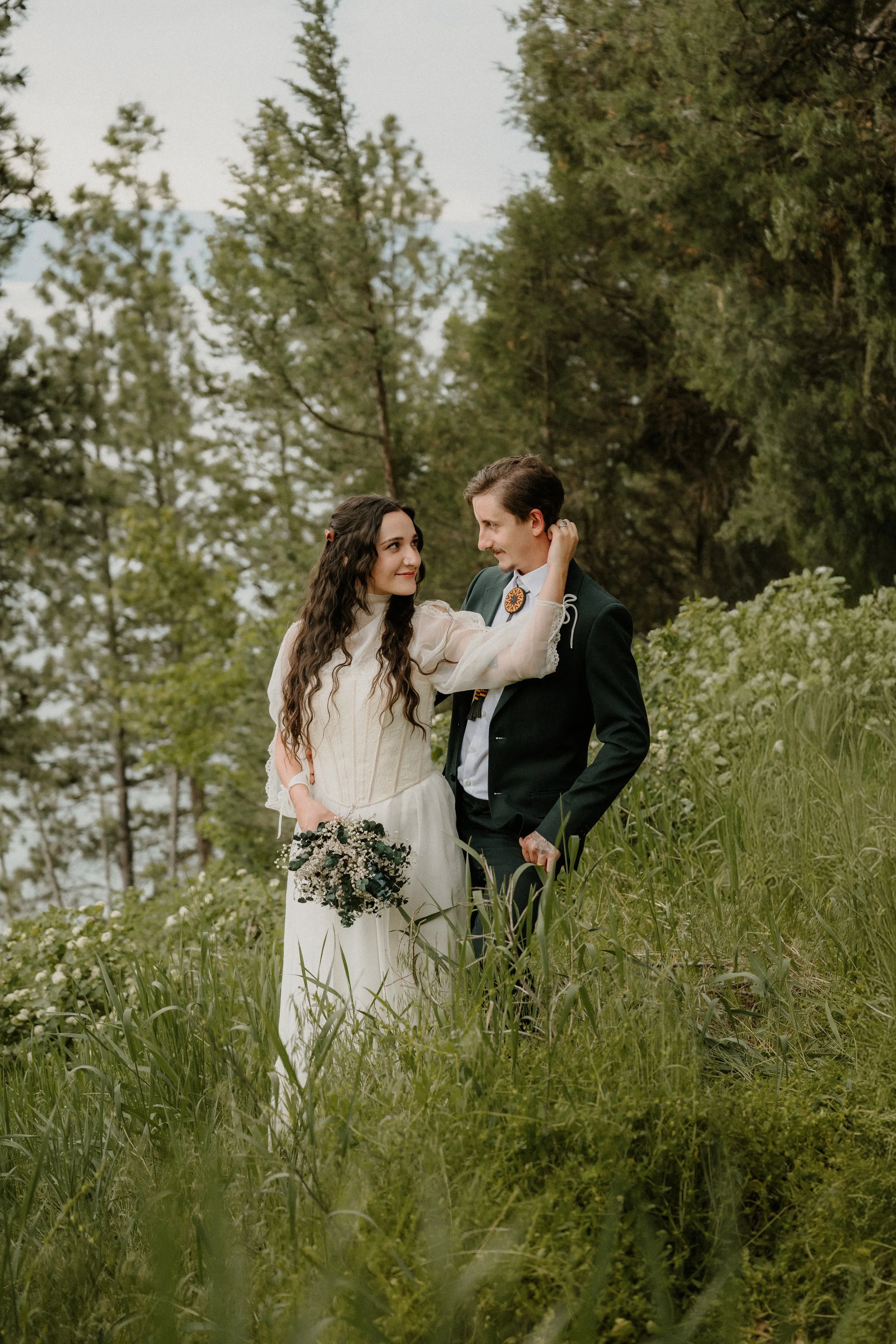 Candid moment between the couple