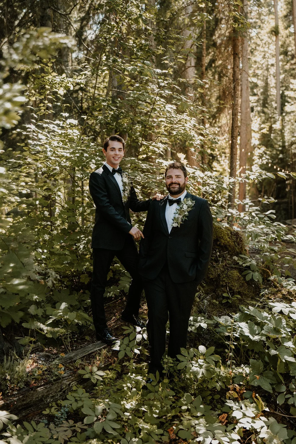 Intimate outdoor wedding ceremony in northwestern Montana