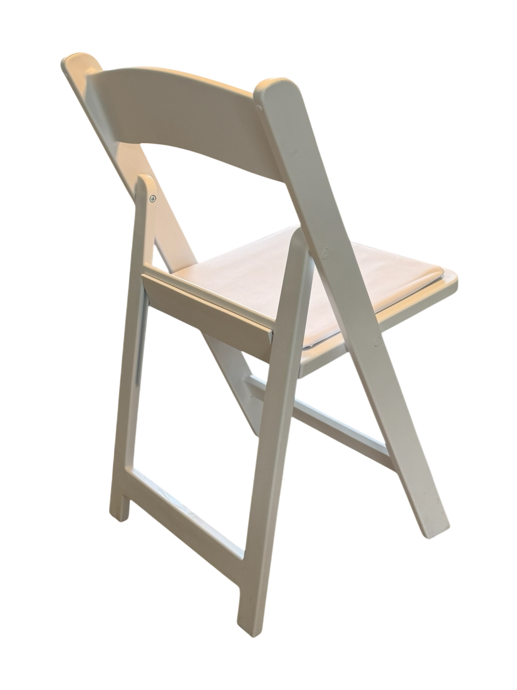 Plain white padded ceremony chair