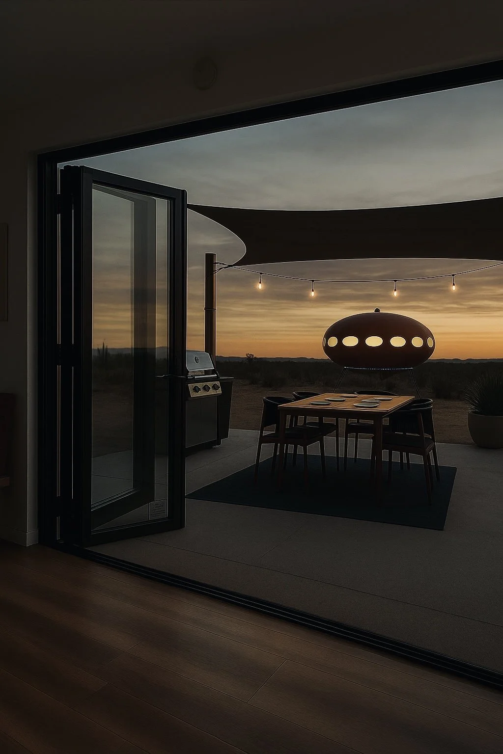 Area 55 Futuro and dining container