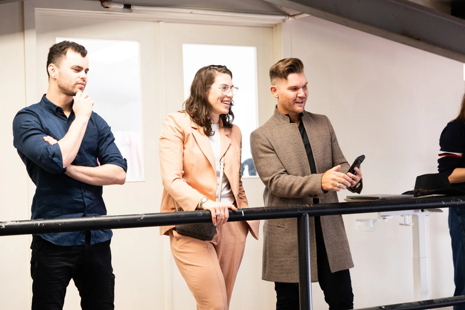 The casting panel watching an audition from the mezzanine