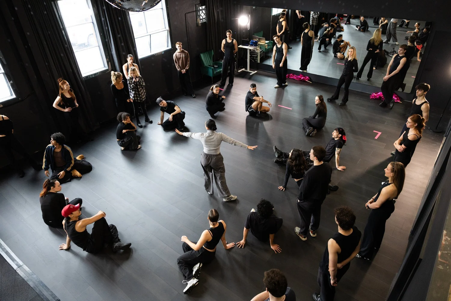 Dancers in a workshop at the MSE HQ studio in Richmond