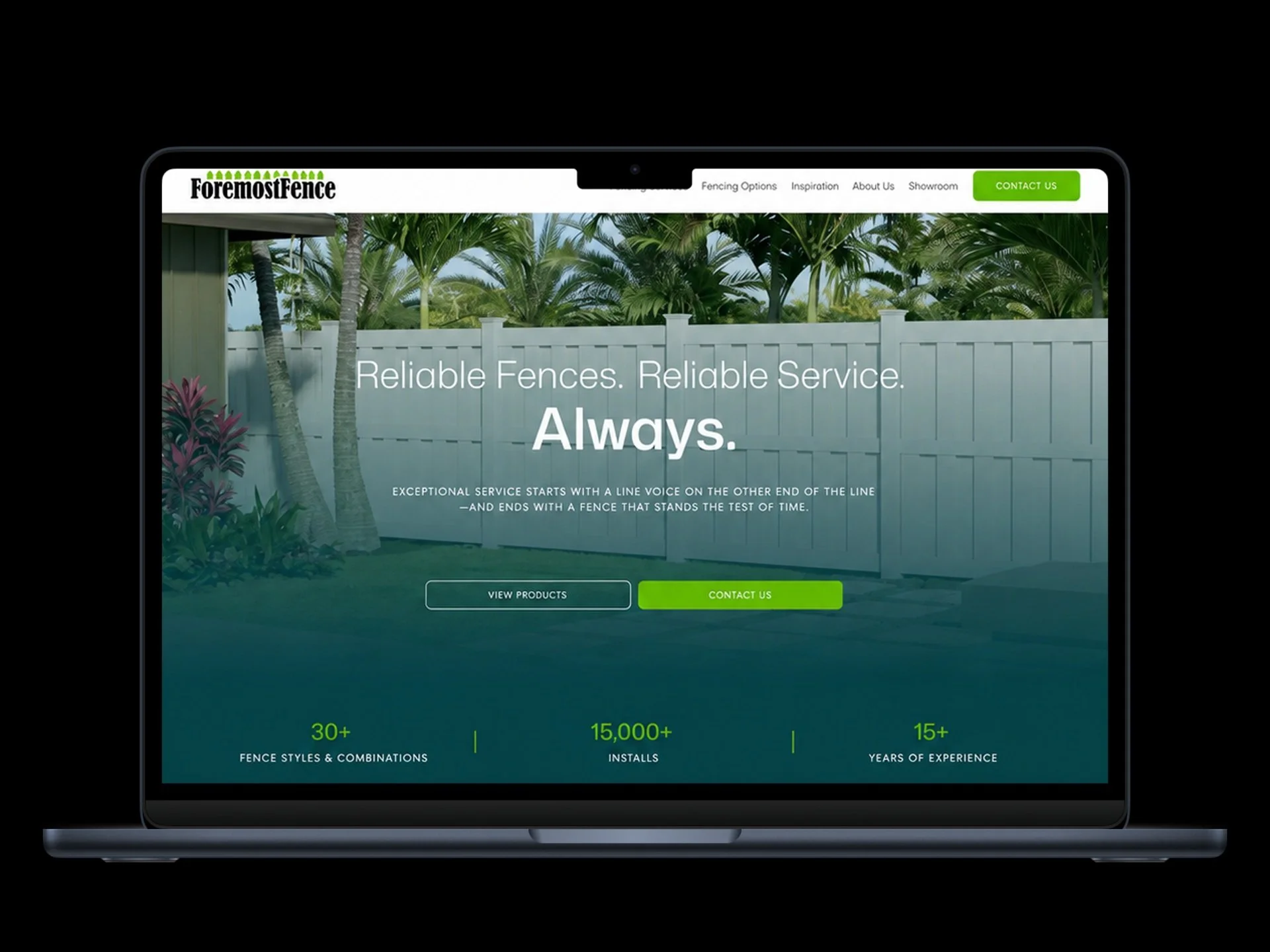 Elevate Fencing nationwide site shown on desktop monitor mockup — case study on multi-brand marketing strategy