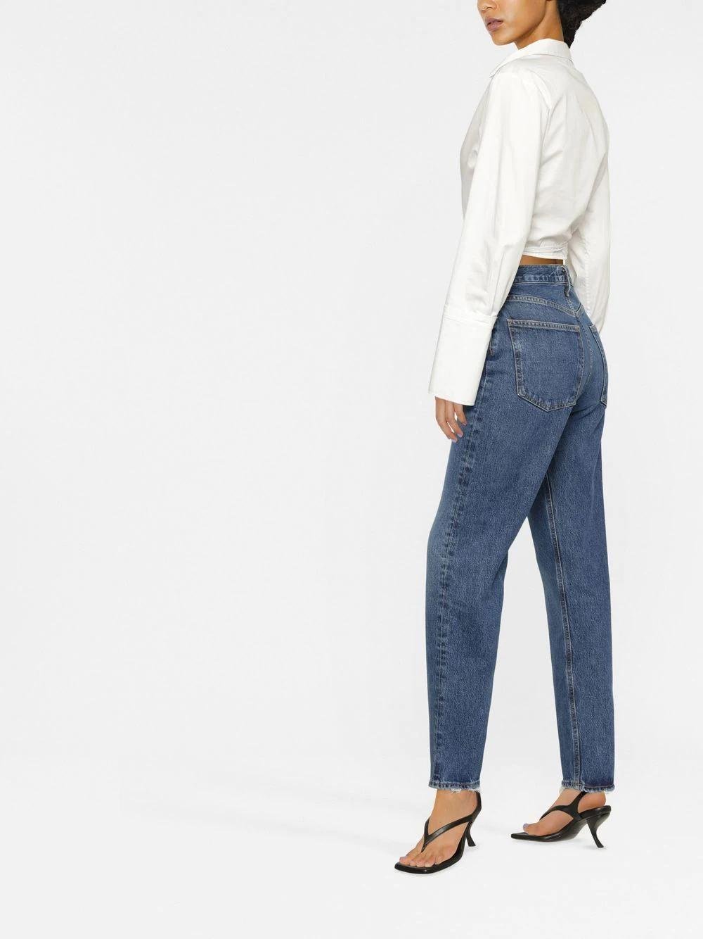 Sustainable high-waisted straight-leg jeans from AGolde