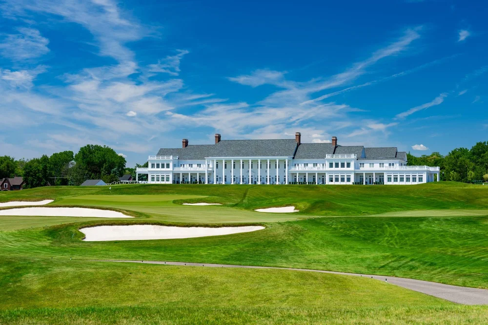 Golf course and clubhouse