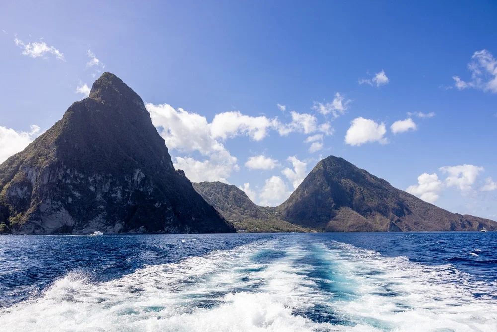 Mountains seen from a boat