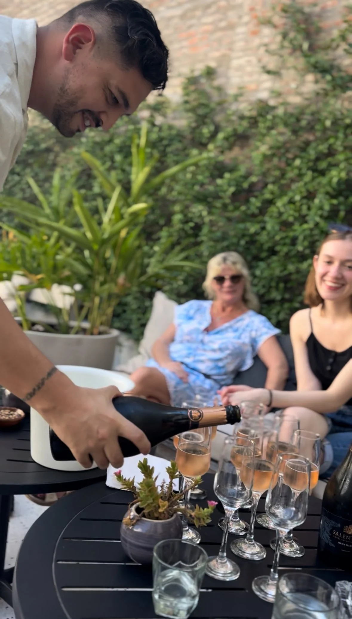 Retreat celebration on the terrace