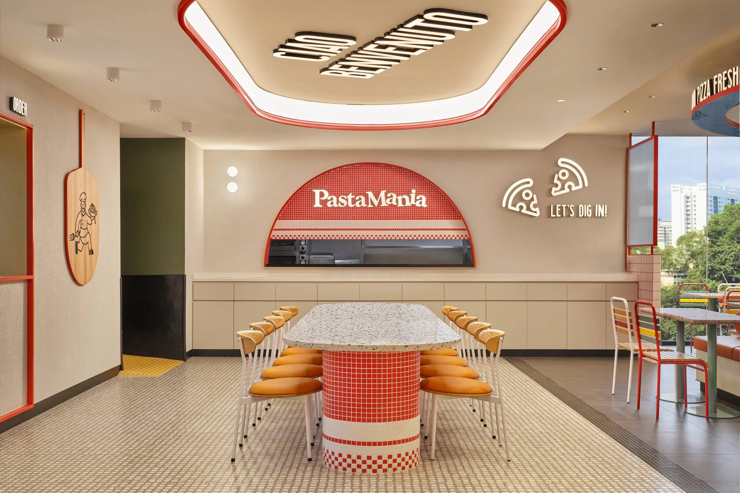 Inside the PastaMania outlet at Northpoint City