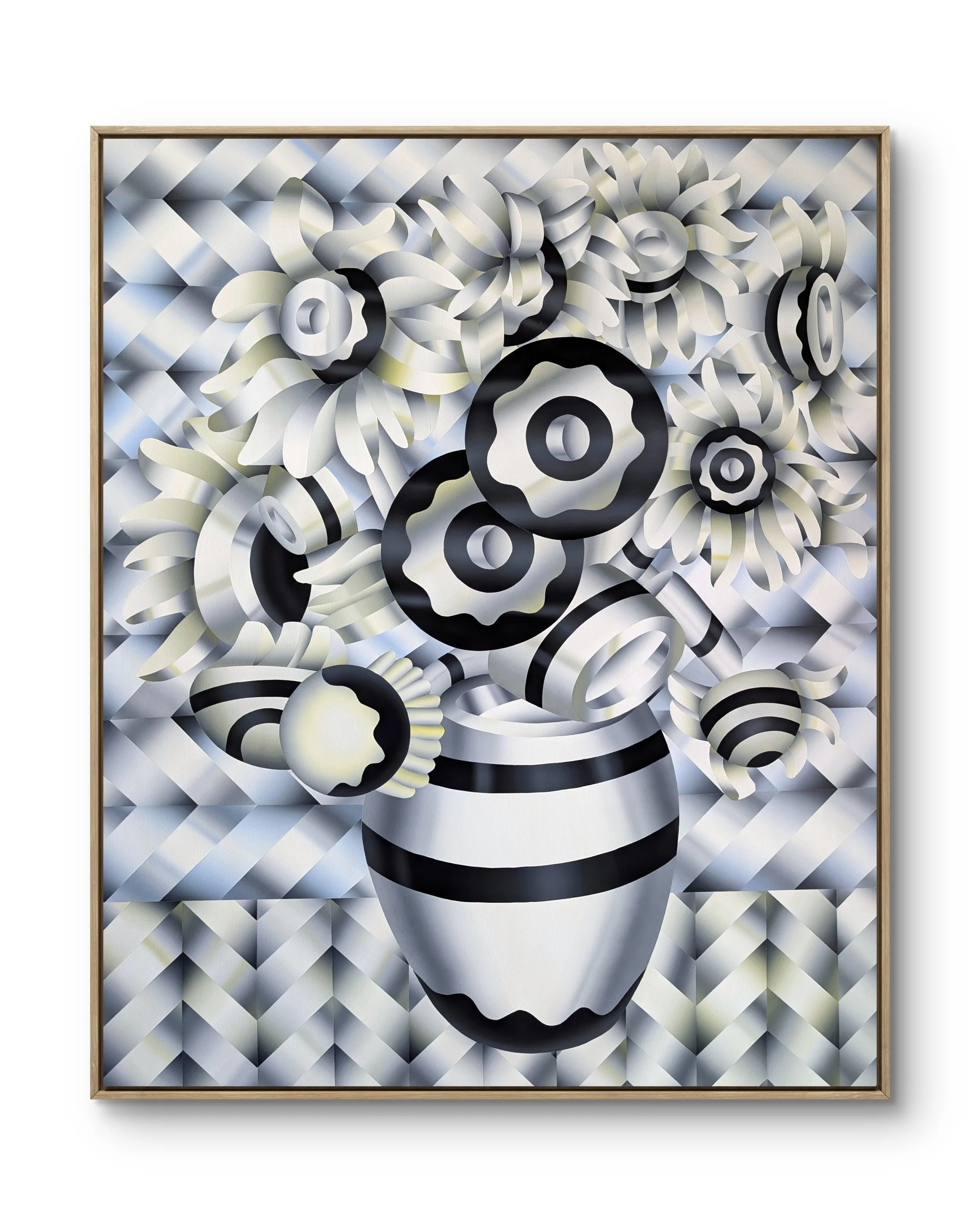 Chrome Sunflower Canvas