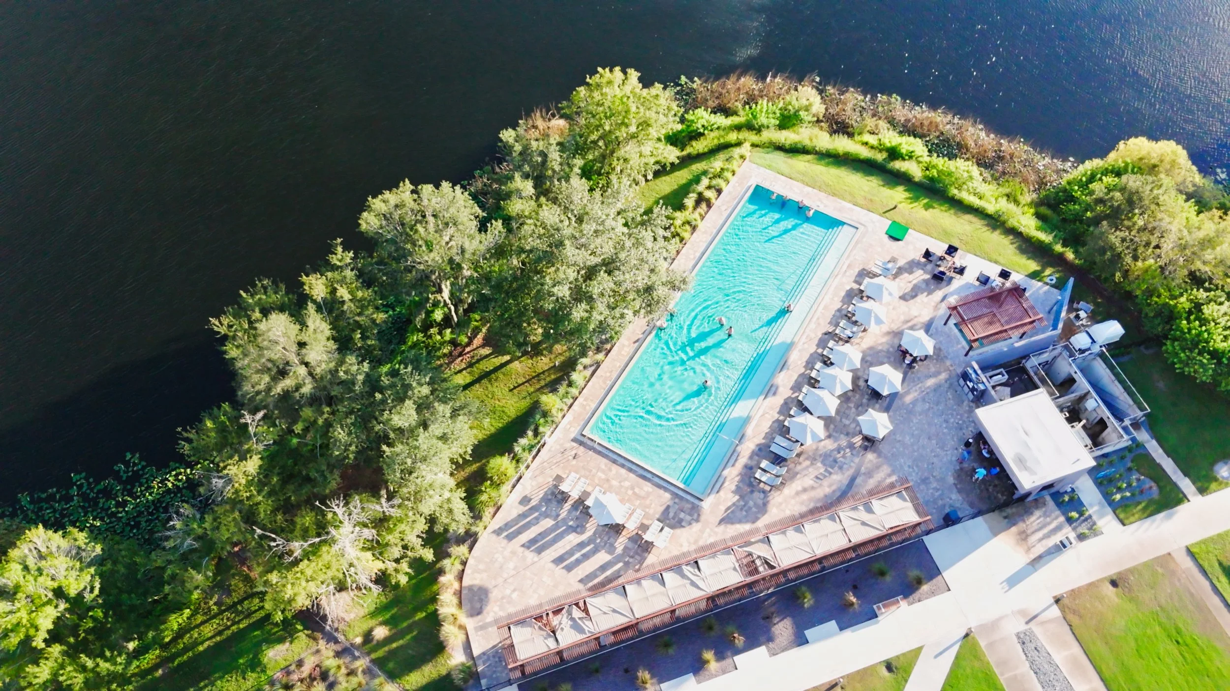 Aerial pool view