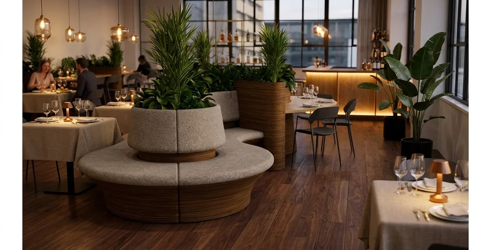 Onda seating in an upscale restaurant