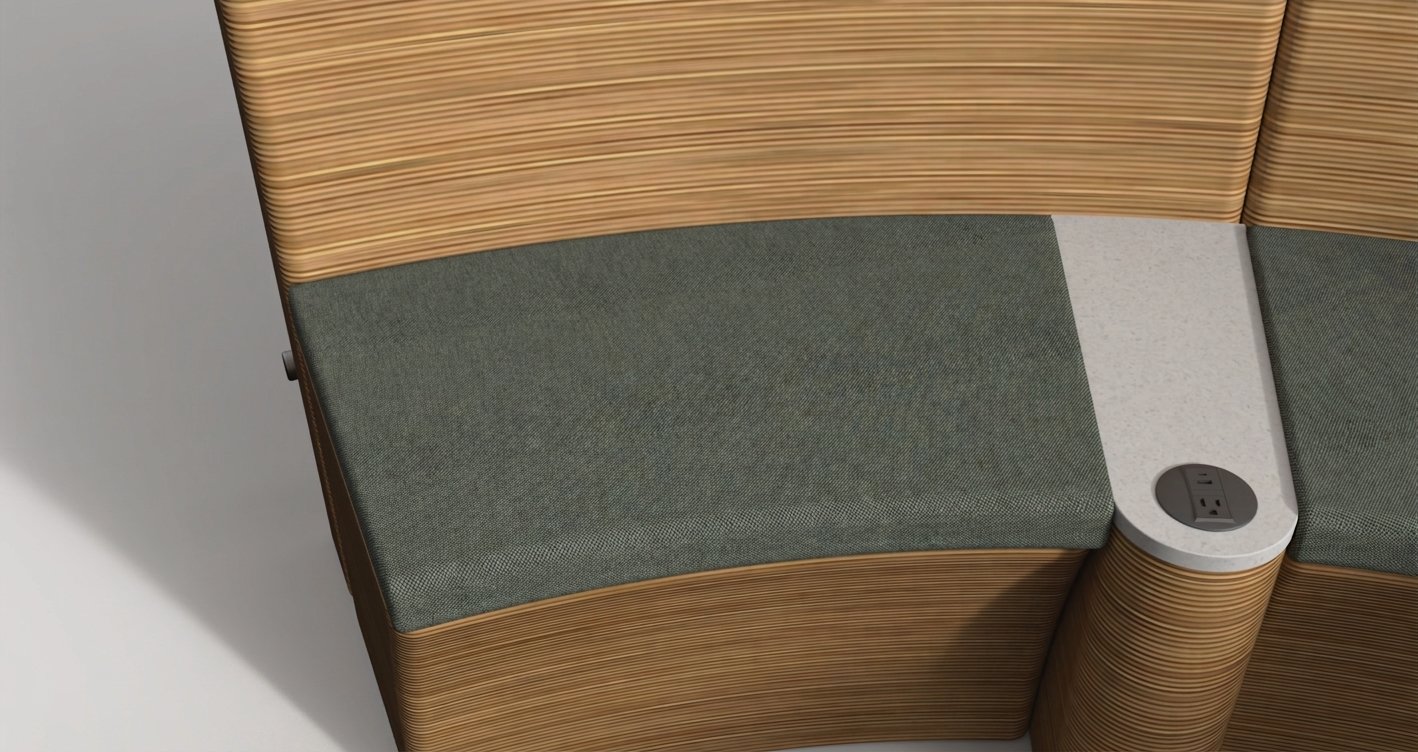 Removable cushion with integrated power
