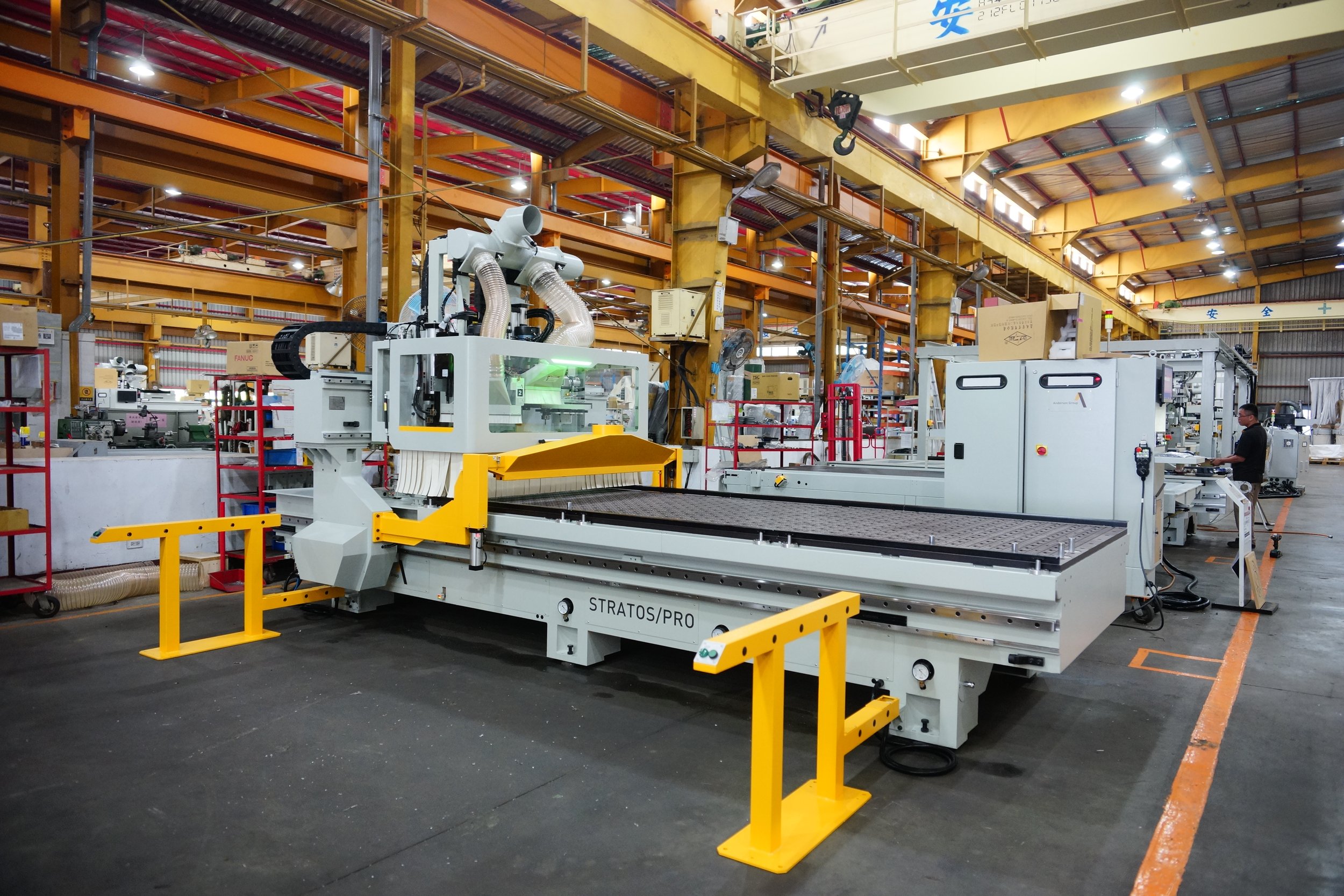 Anderson America Stratos Series CNC Router in factory