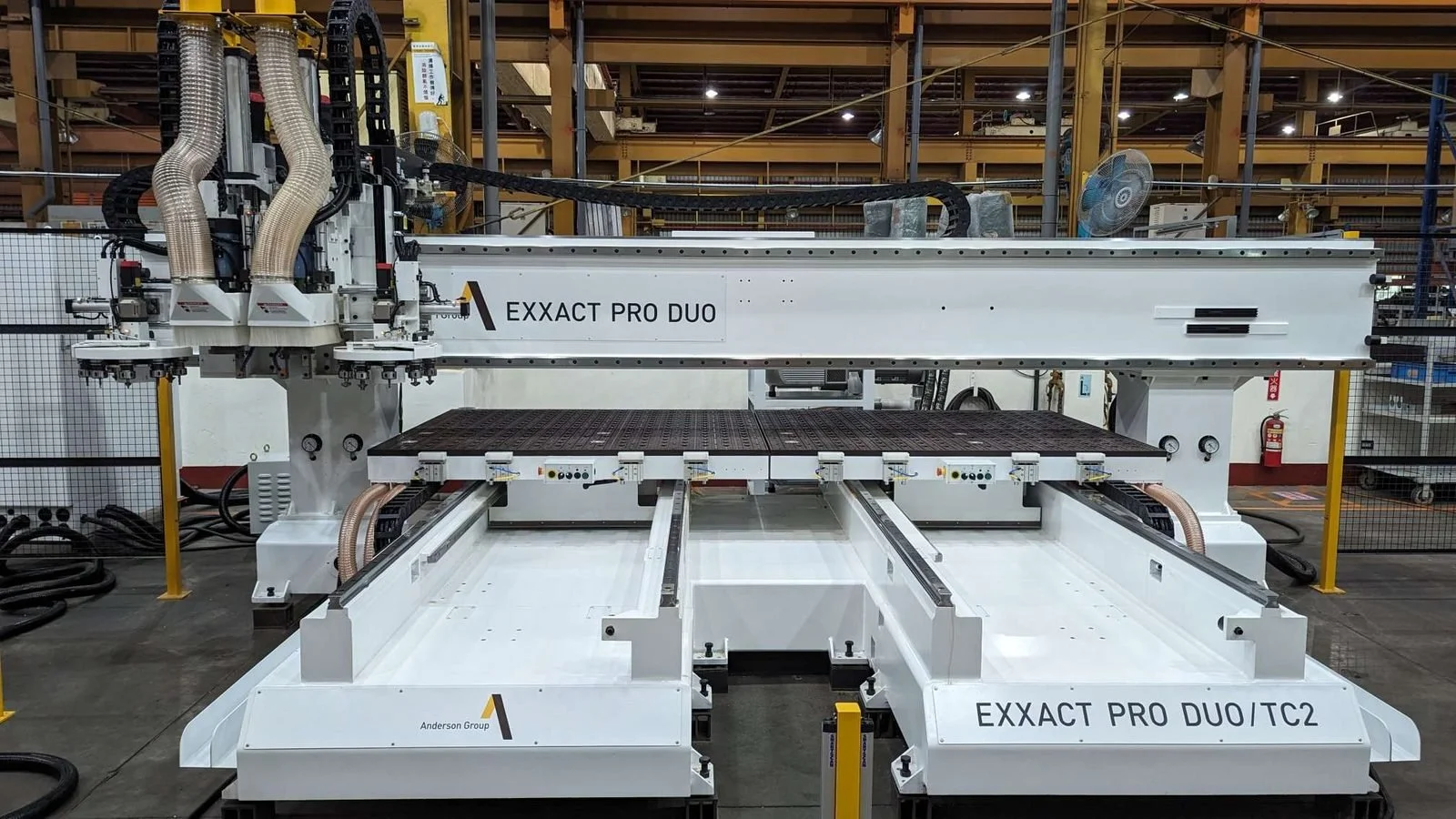 Anderson EXXACT PRO DUO TC2 twin table CNC router, front view