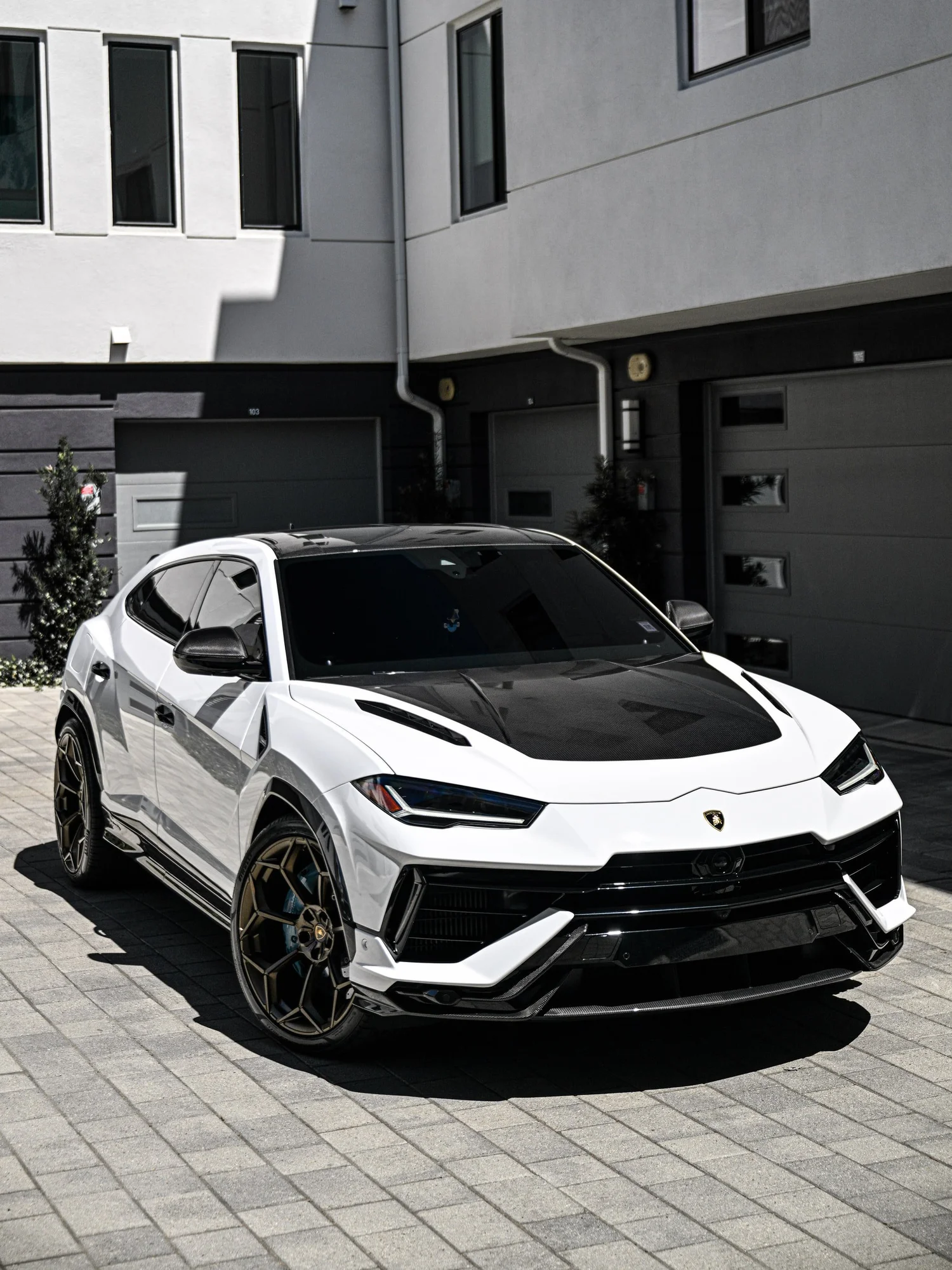 Lamborghini Urus Performante after Paint Protection Film (PPF) and Window Tint, front-left three-quarter view