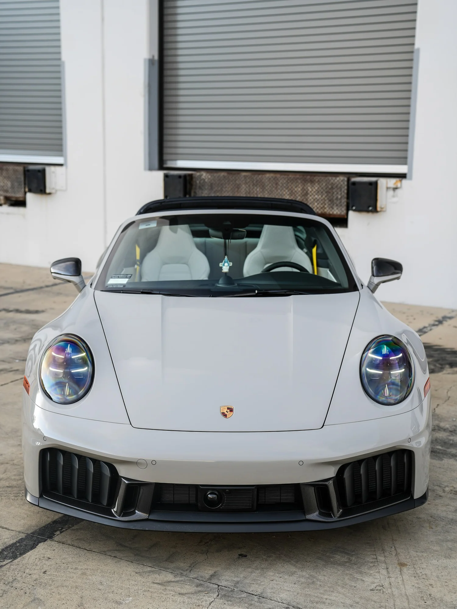 Porsche 911 Targa GTS PPF after Paint Protection Film (PPF), direct front view