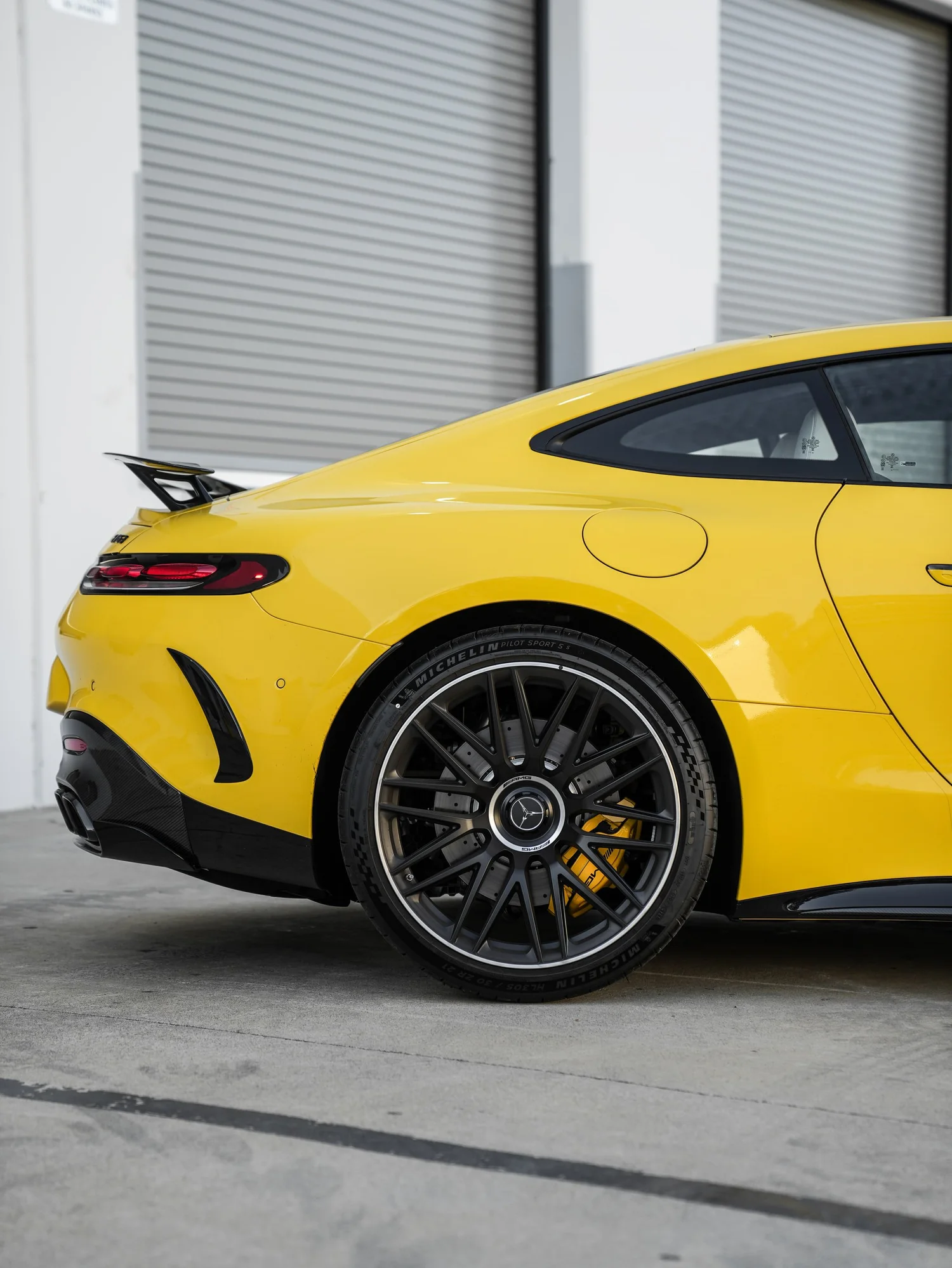 Mercedes-AMG GT 63 after Ceramic Coating, rear-quarter and wheel view