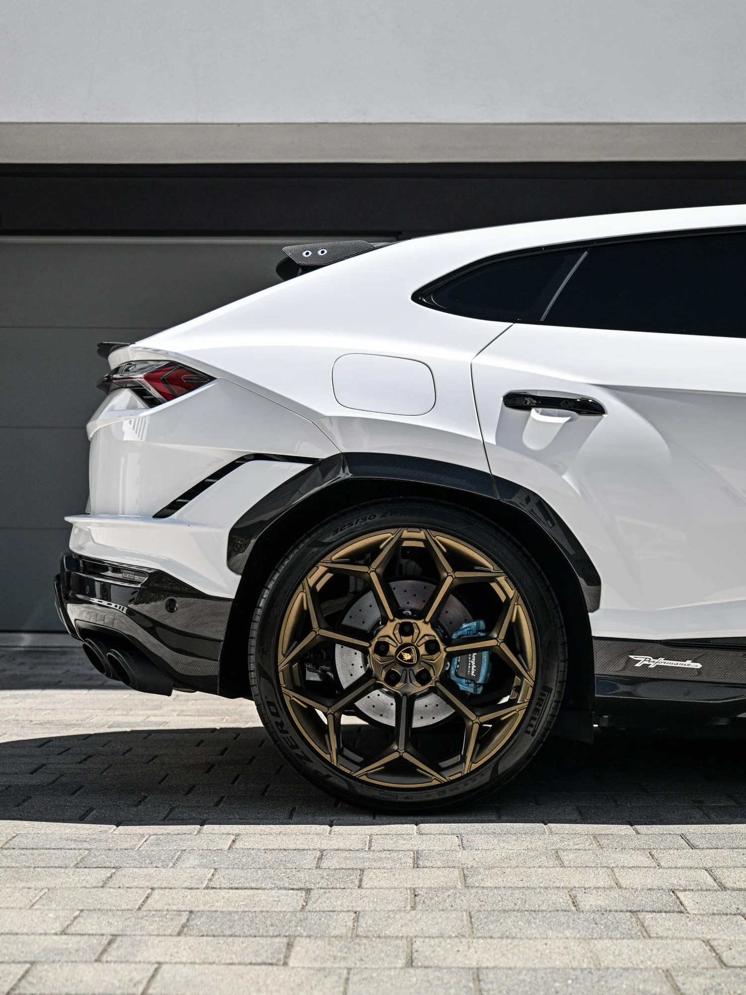 Lamborghini Urus Performante after Paint Protection Film (PPF) and Window Tint, rear-quarter and wheel view