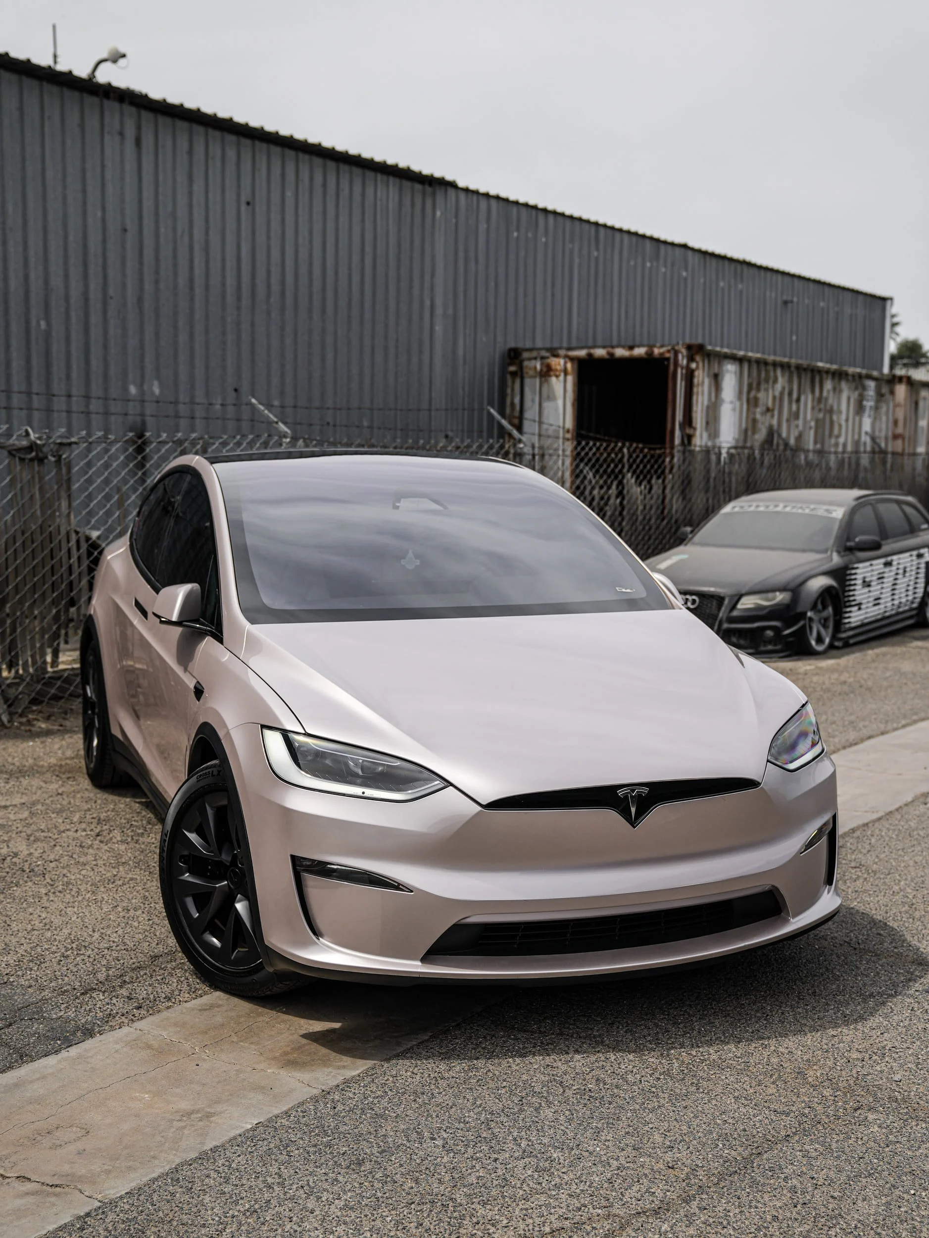 Tesla Model X Champagne Gold Vinyl Wrap — Vinyl Wrap