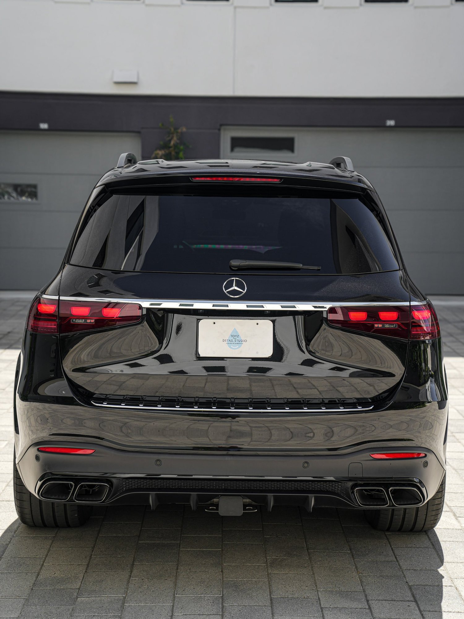 Mercedes-AMG GLS 63 after Paint Protection Film (PPF) and Window Tint, rear-right three-quarter view