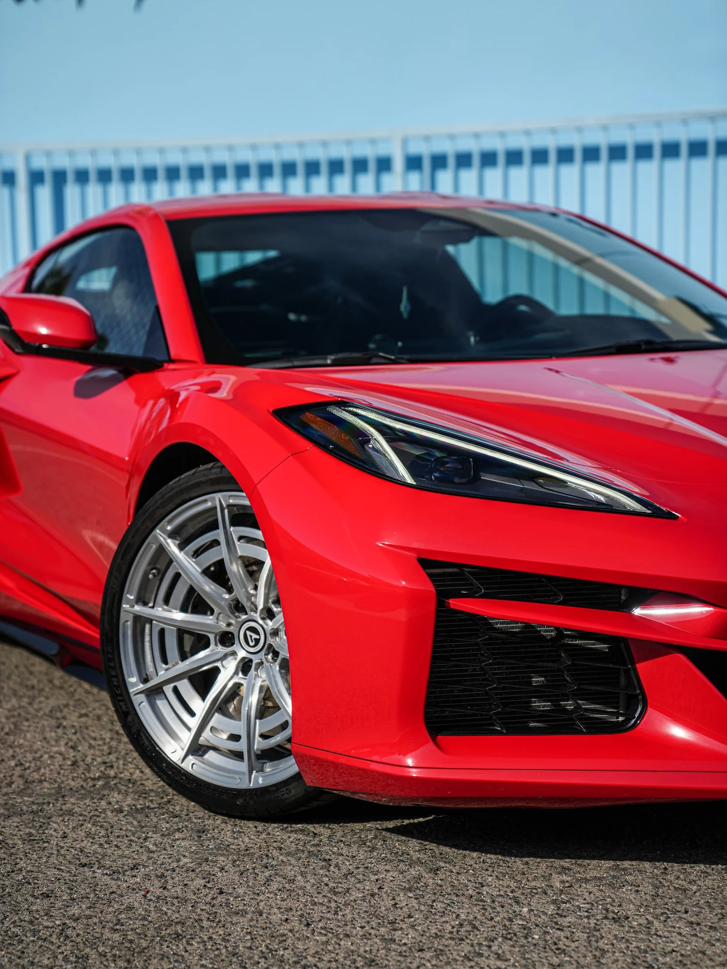 Chevrolet Corvette Z06 PPF after Paint Protection Film (PPF), front-left three-quarter view