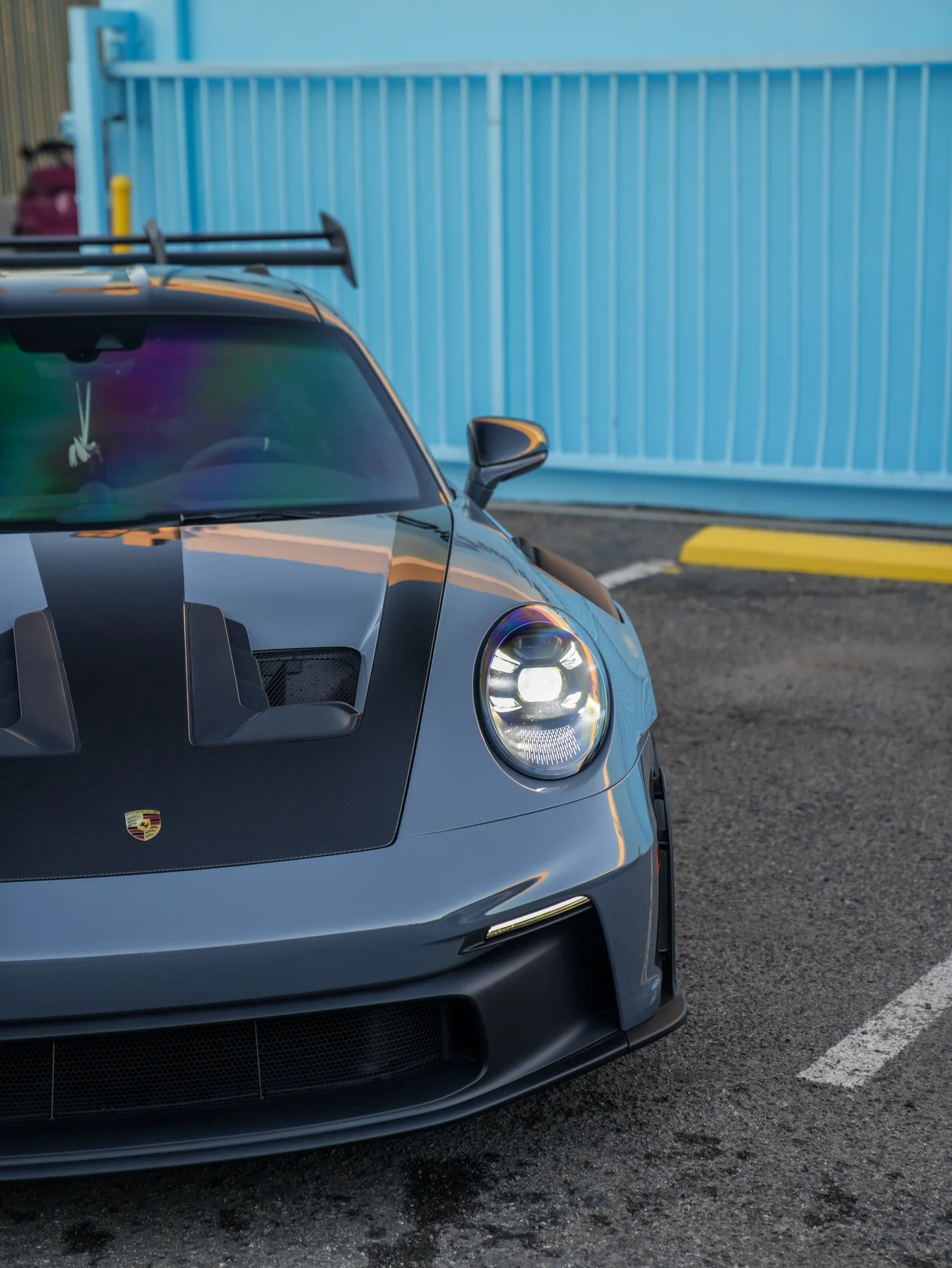 Porsche 911 GT3 RS after Detailing, front-corner view