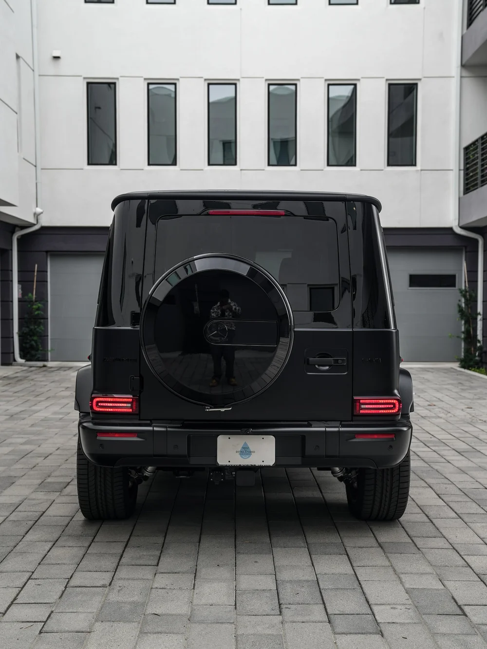 Mercedes-AMG G 63 Two-Tone Black PPF project, direct rear full vehicle