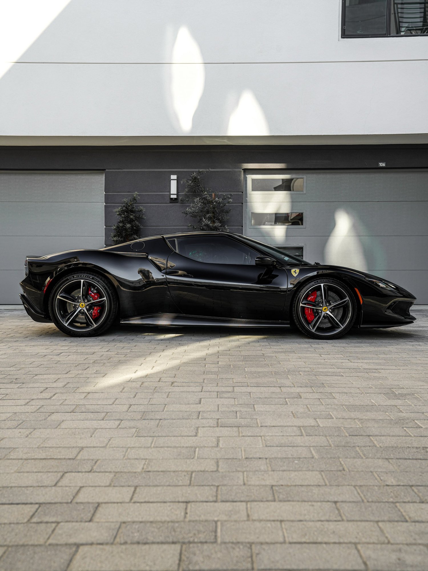 Ferrari 296 after Paint Protection Film (PPF) and Window Tint, front-left three-quarter view