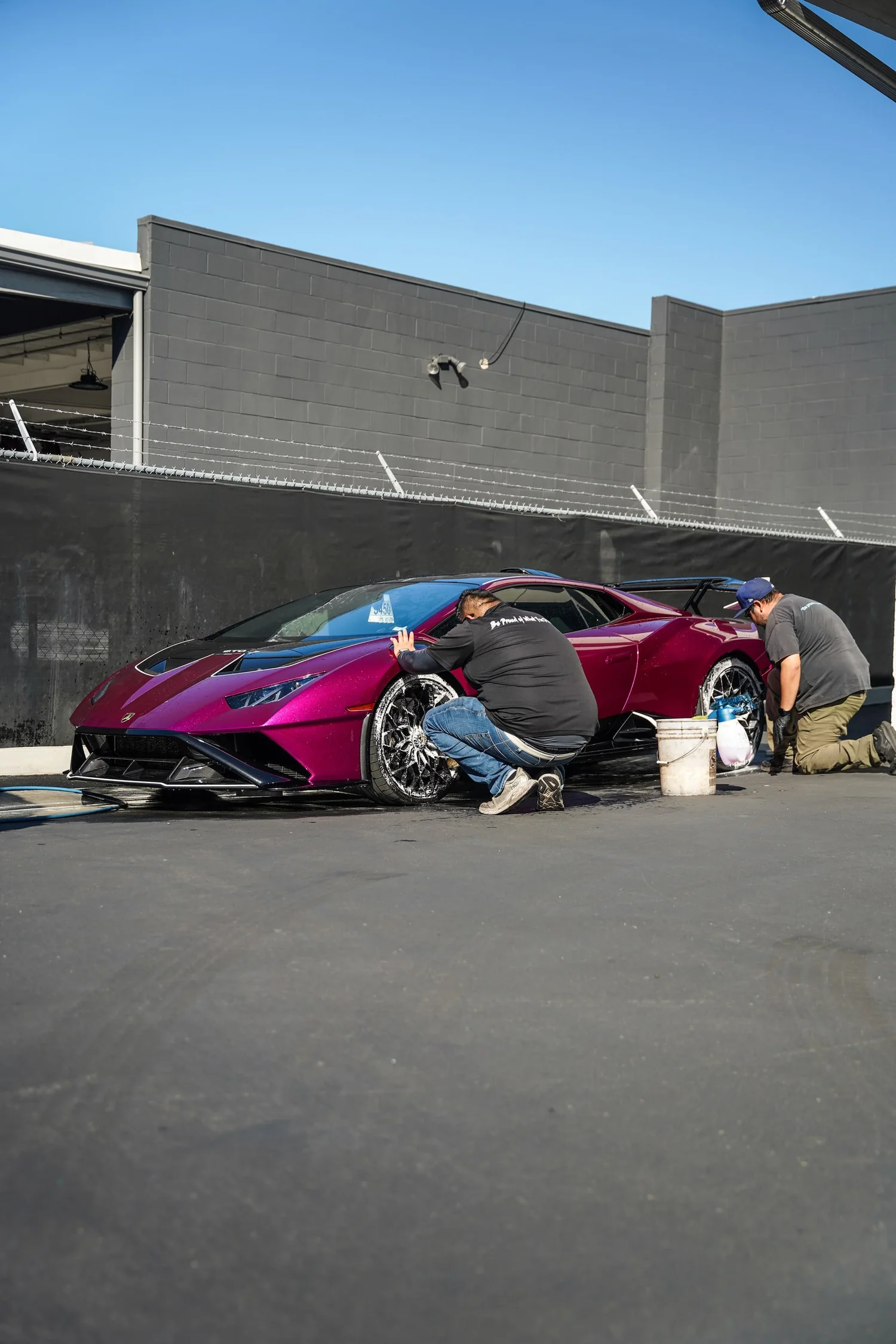 Lamborghini Mobile after Detailing, wrap or PPF installation detail