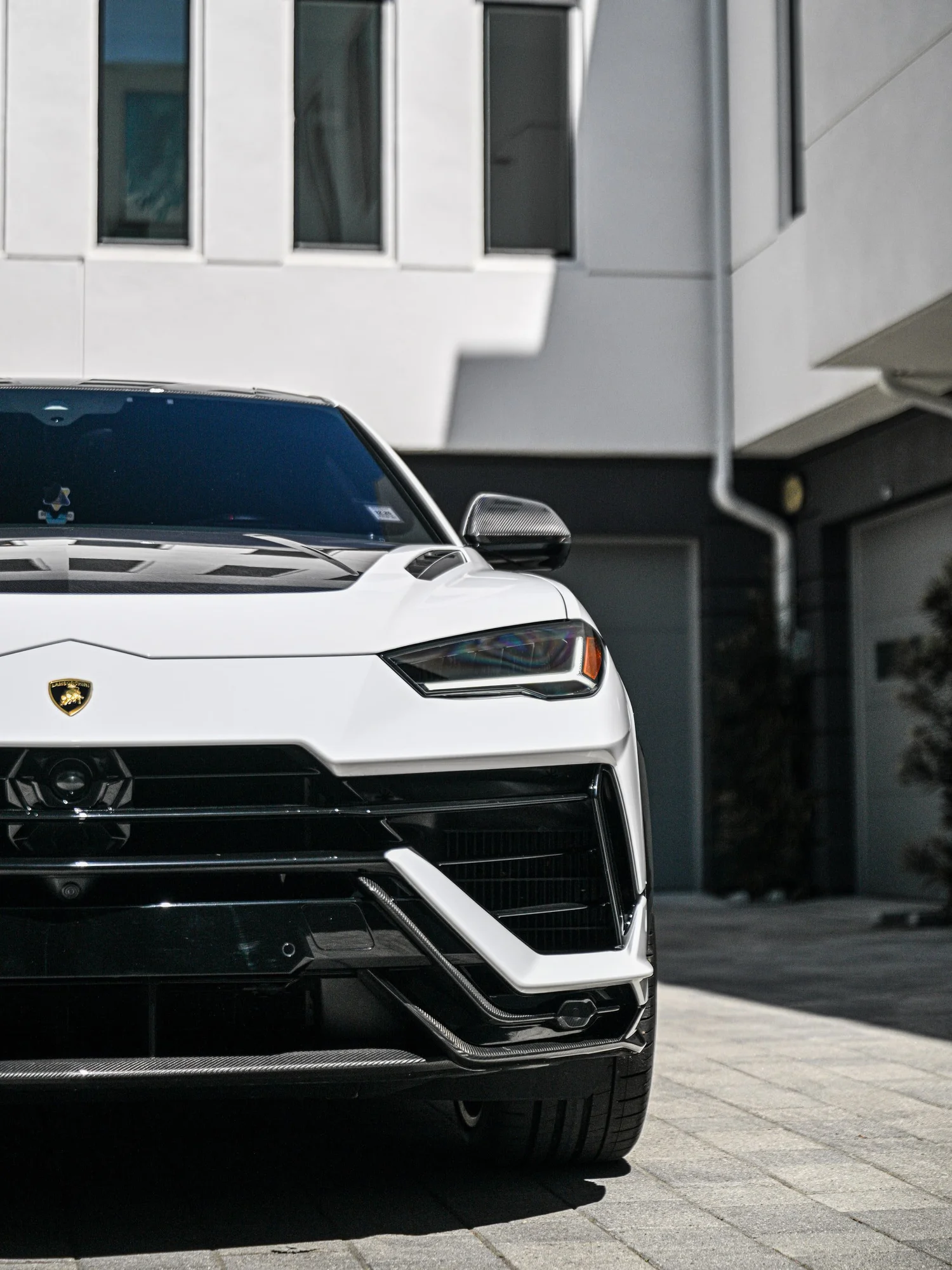 Lamborghini Urus Performante after Paint Protection Film (PPF) and Window Tint, front-corner view
