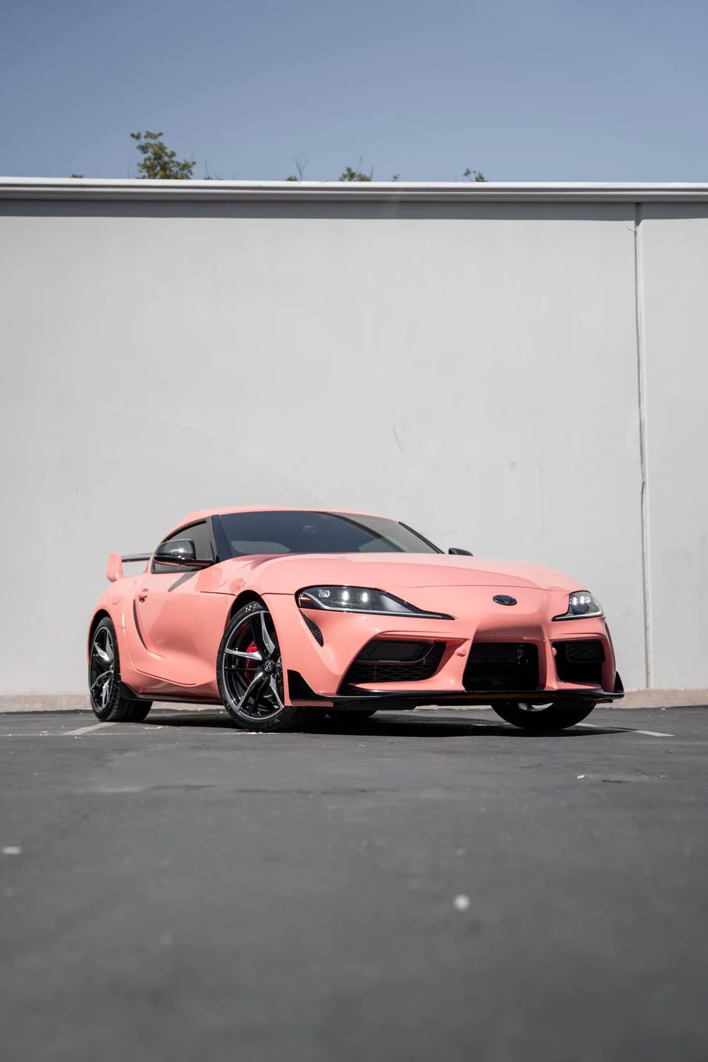 Toyota Supra Piggy Pink Vinyl Wrap & XPEL XR Plus Window Tint — Piggy Pink Vinyl Wrap · XPEL XR Plus Window Tint