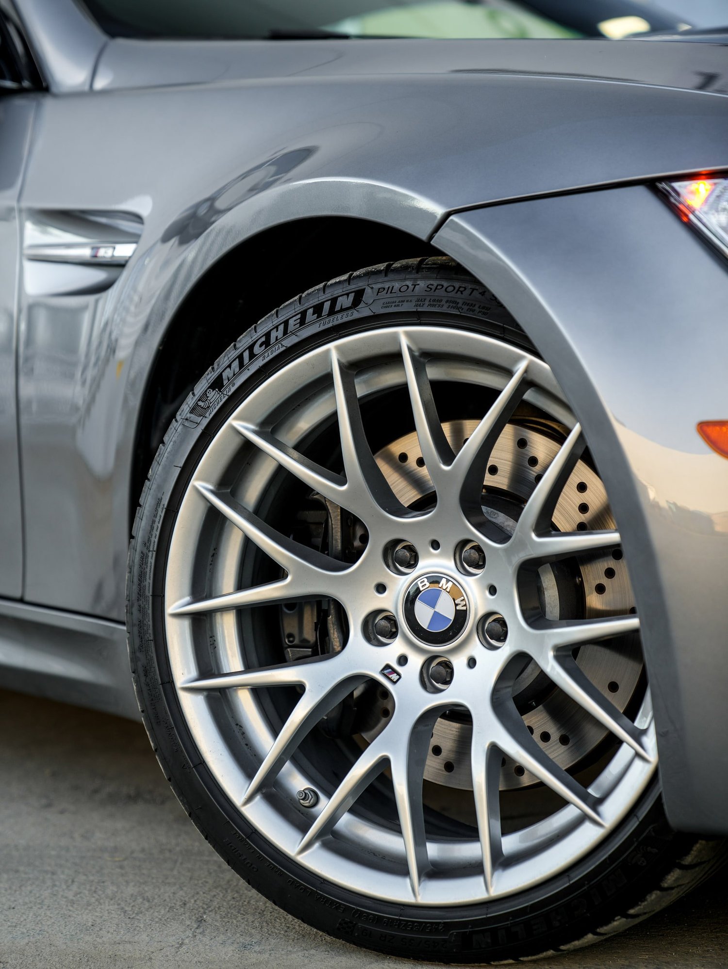 BMW E92 M3 PPF after Paint Protection Film (PPF), front-fender and wheel view