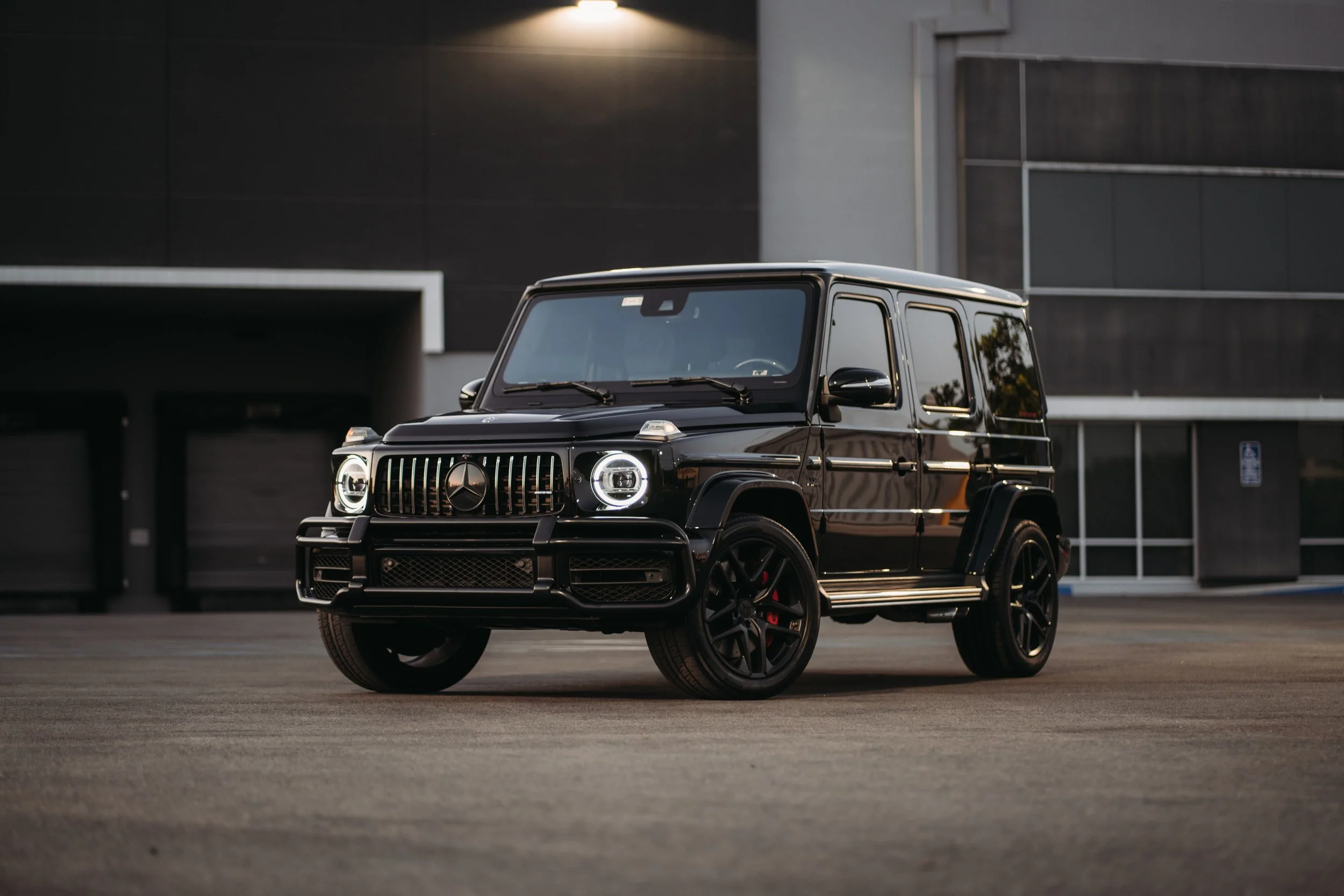 Mercedes-AMG G 63 PPF, Chrome Delete & Matte Black Wheel Powder Coating — Paint Protection Film · Chrome Delete · Wheel Powder Coating