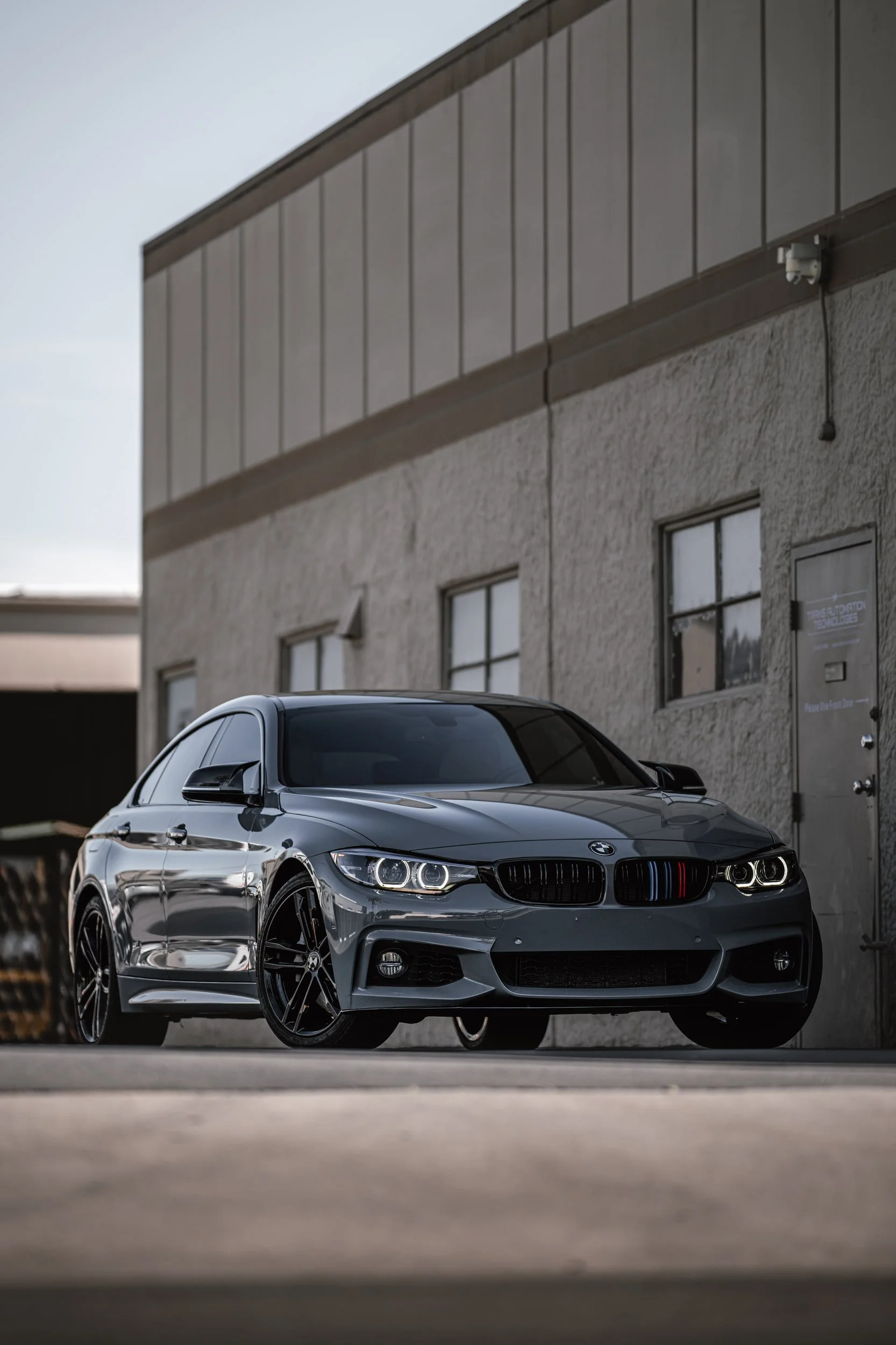 BMW 440i Inozetek Nardo Grey after ceramic coating, vinyl wrap and wheel powder coating in Irvine