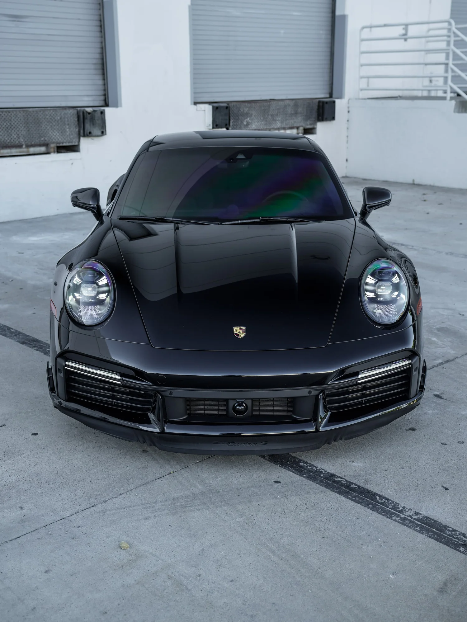 Porsche 911 Turbo S after Paint Protection Film (PPF), Window Tint and Ceramic Coating, front-left three-quarter view