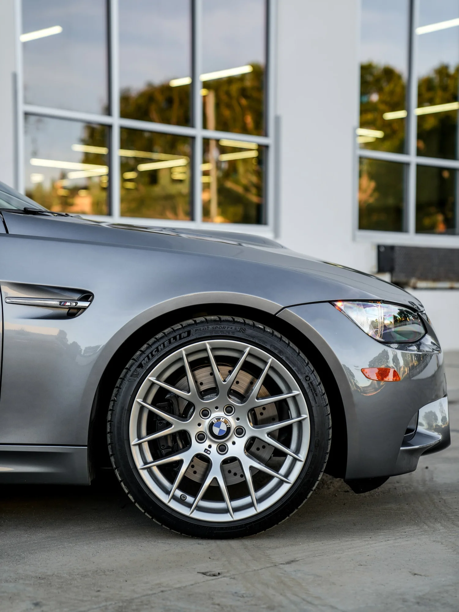 BMW E92 M3 PPF after Paint Protection Film (PPF), front wheel and body view