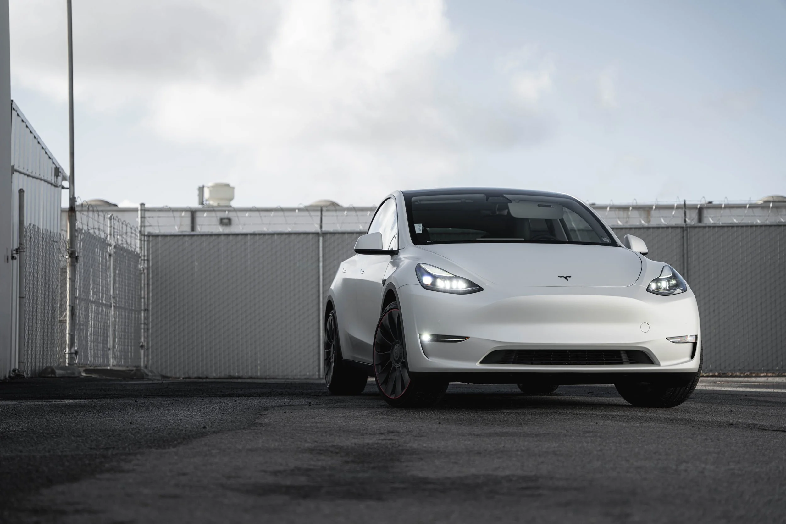 Tesla Model Y 3M 2080 Satin Pearl White after vinyl wrap in Irvine
